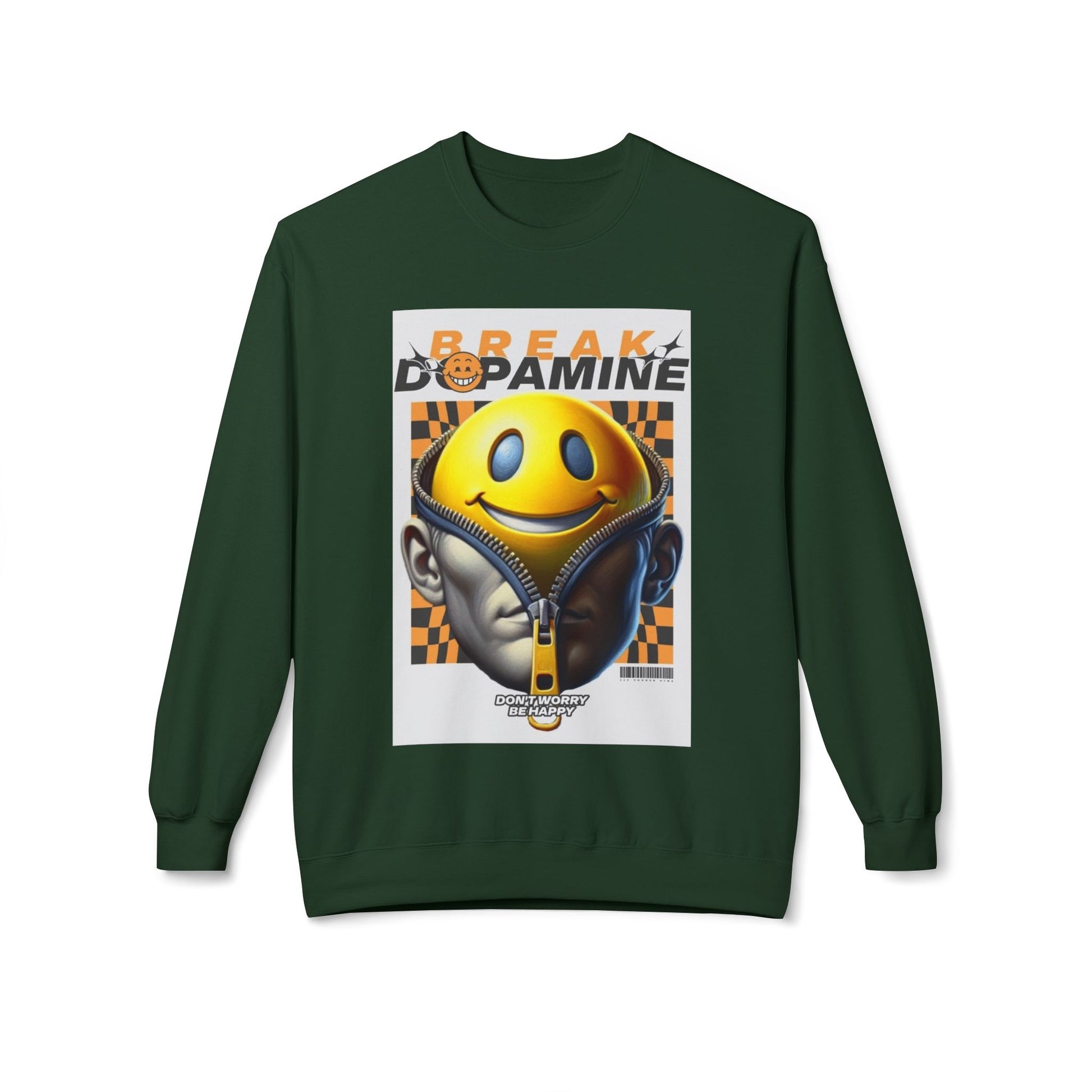 Break Dopamine Graphic Crewneck Sweatshirt - Unisex Midweight Fleece