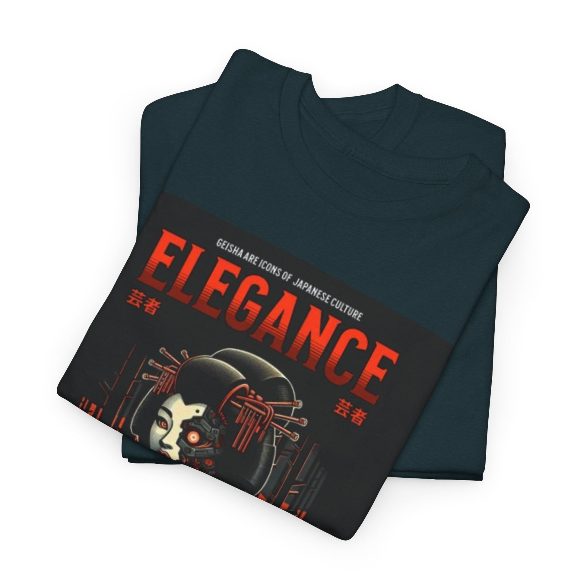 Women Heavy Cotton Tee - Japanese Elegance Graphic Shirt