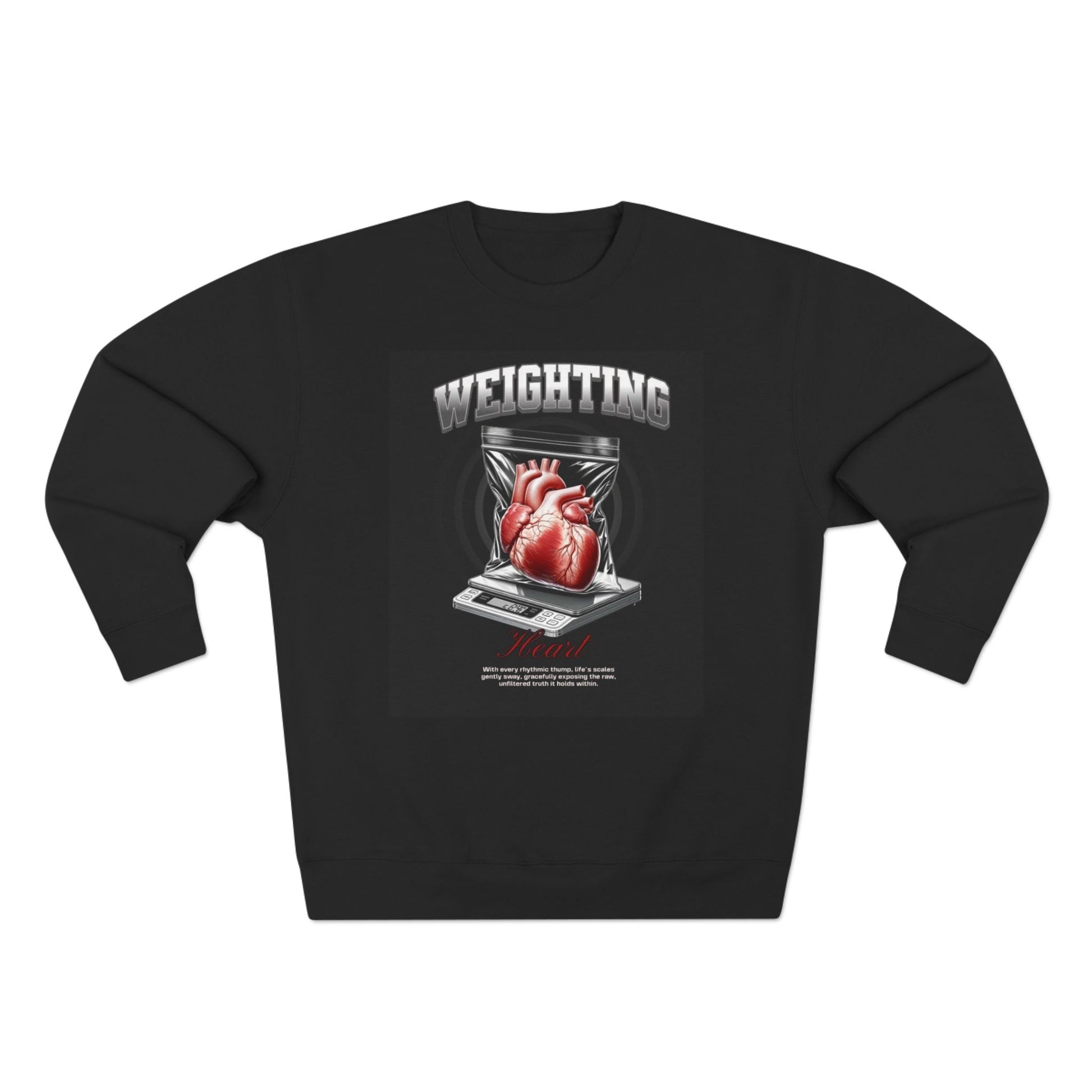 Weighting Heart Unisex Crewneck Sweatshirt - Perfect for Fitness Lovers