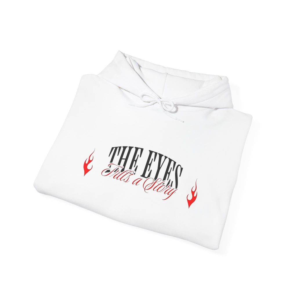 Men Heavy Blend™ Hooded Sweatshirt - 'The Eyes Tell a Story' Design