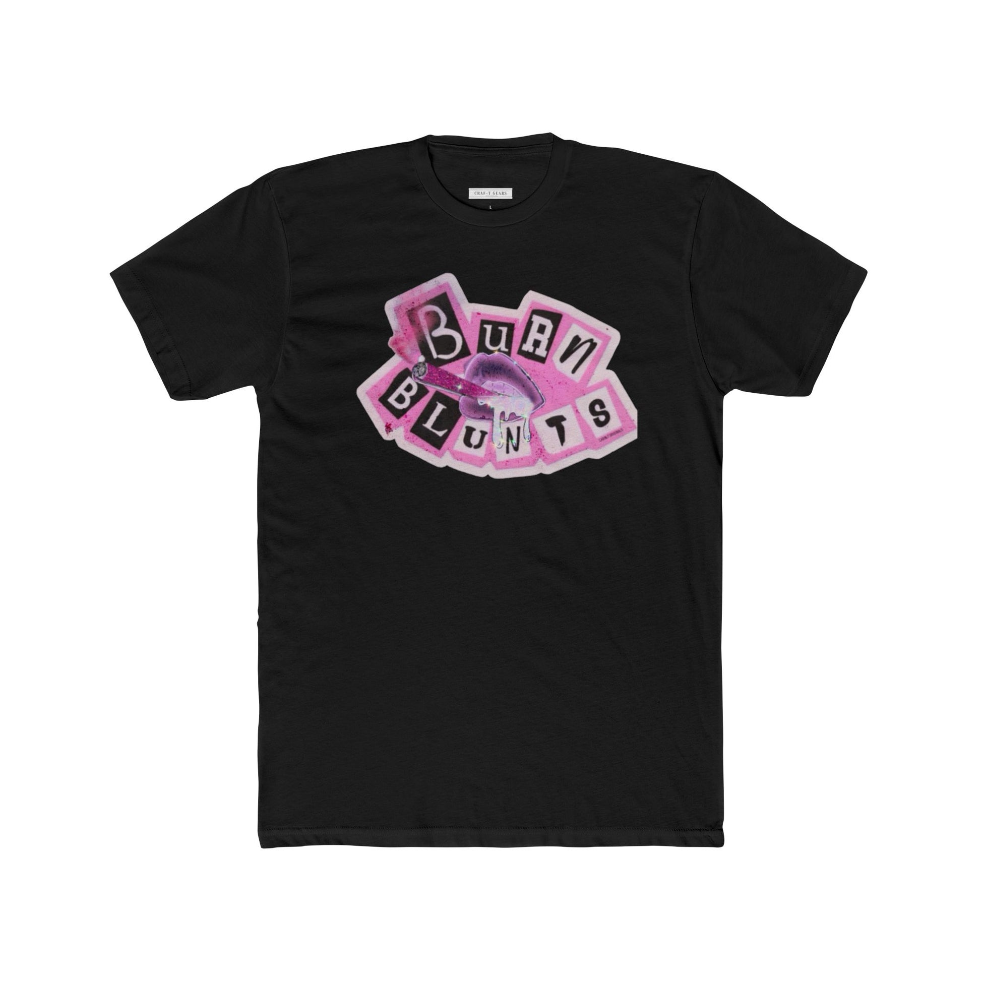 Trendy Women's Cotton Crew Tee - "Burn Blunts" Graphic, Casual Wear, Gift for Smokers, Hip Hop Style, Streetwear Essentials