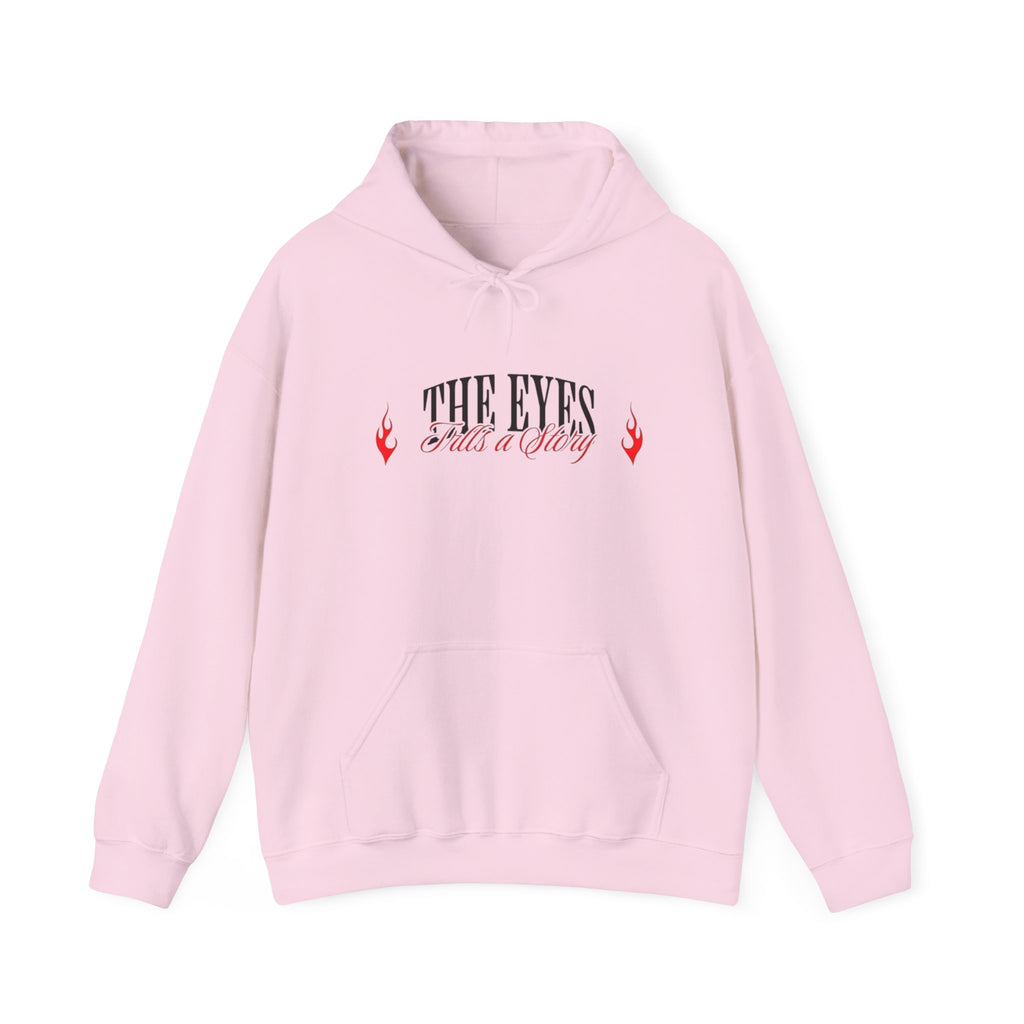 Men Heavy Blend™ Hooded Sweatshirt - 'The Eyes Tell a Story' Design