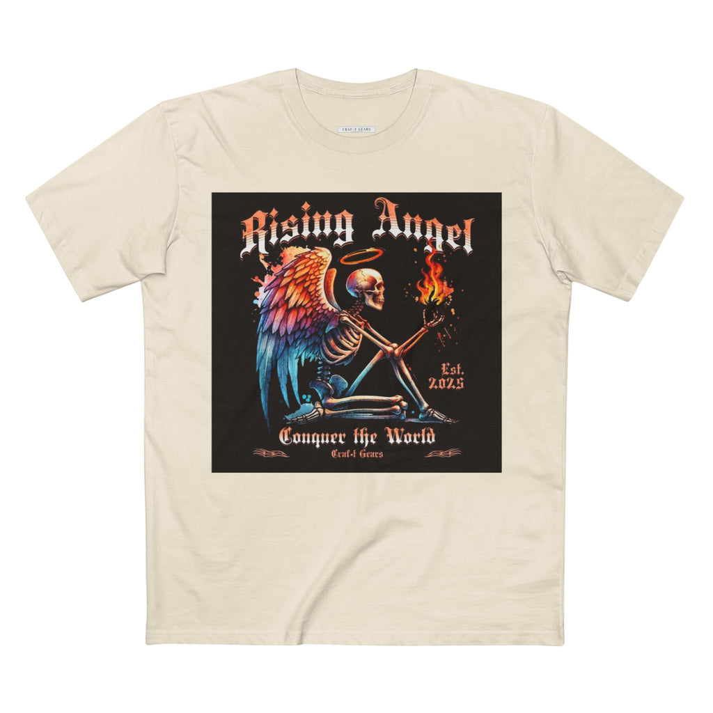 Rising Angel Graphic Tee - Conquer the World T-Shirt for Art & Music Lovers