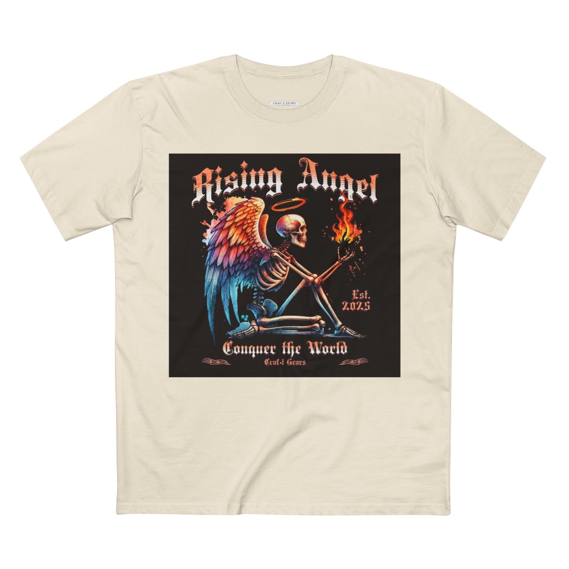 Rising Angel Graphic Tee - Conquer the World T-Shirt for Art & Music Lovers