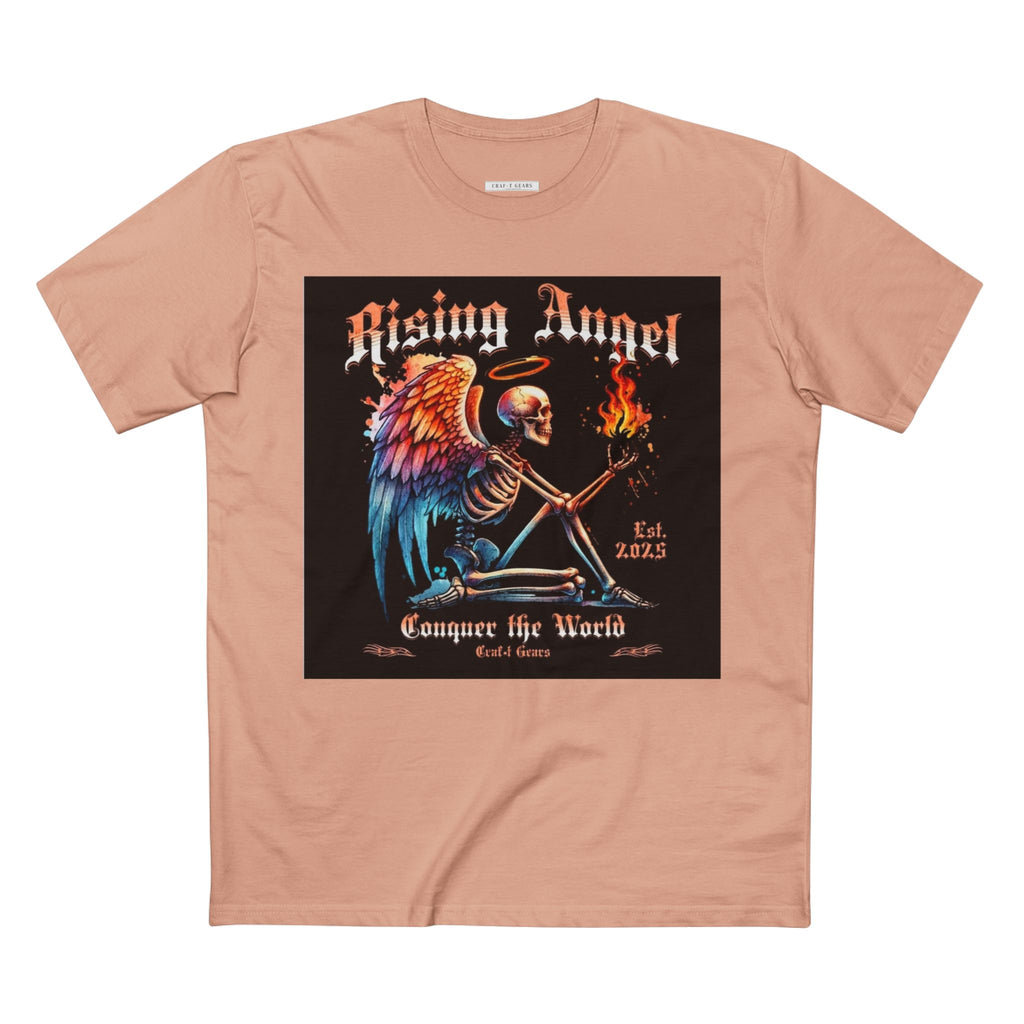 Rising Angel Graphic Tee - Conquer the World T-Shirt for Art & Music Lovers