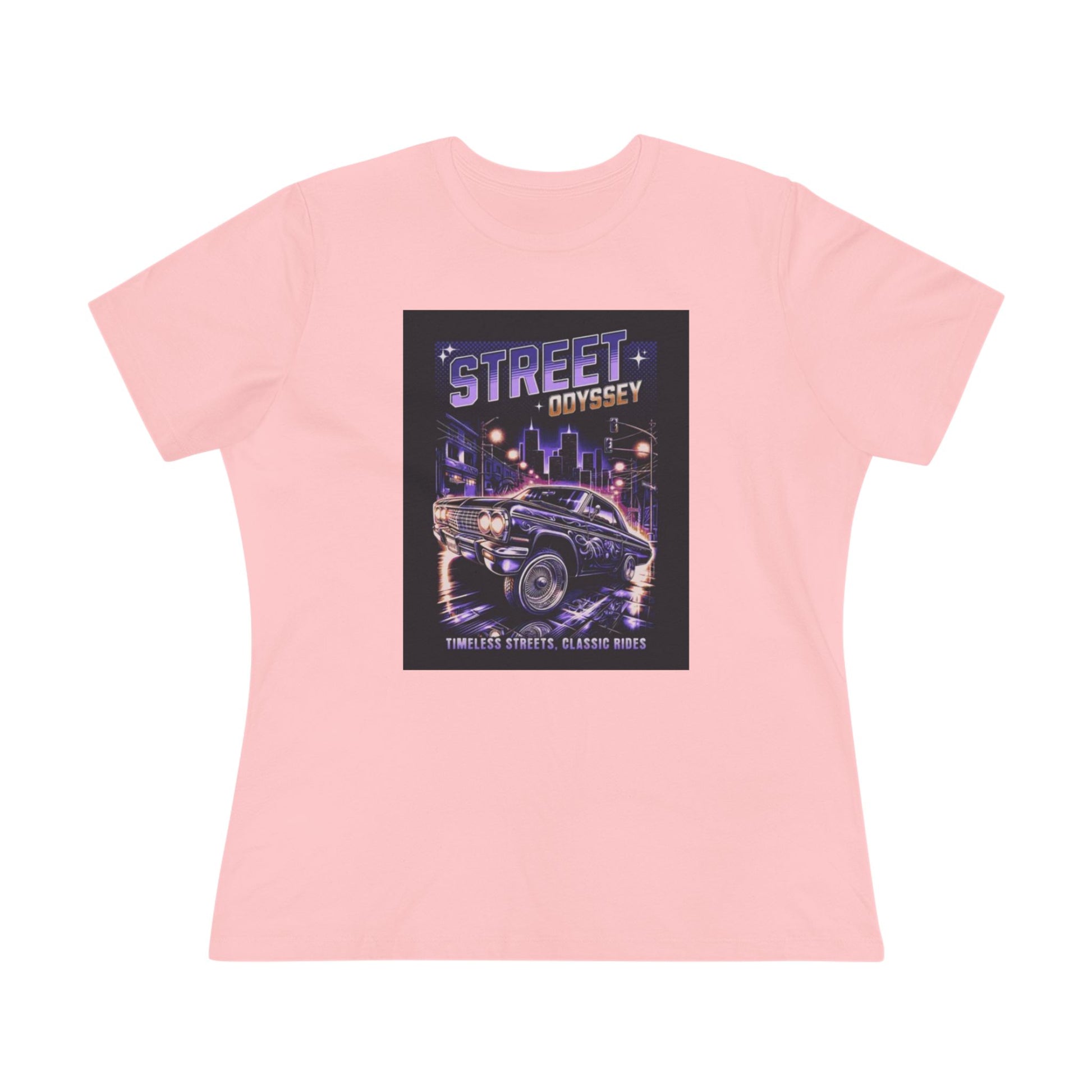 Street Odyssey Women's Graphic Tee - Vintage Car Design