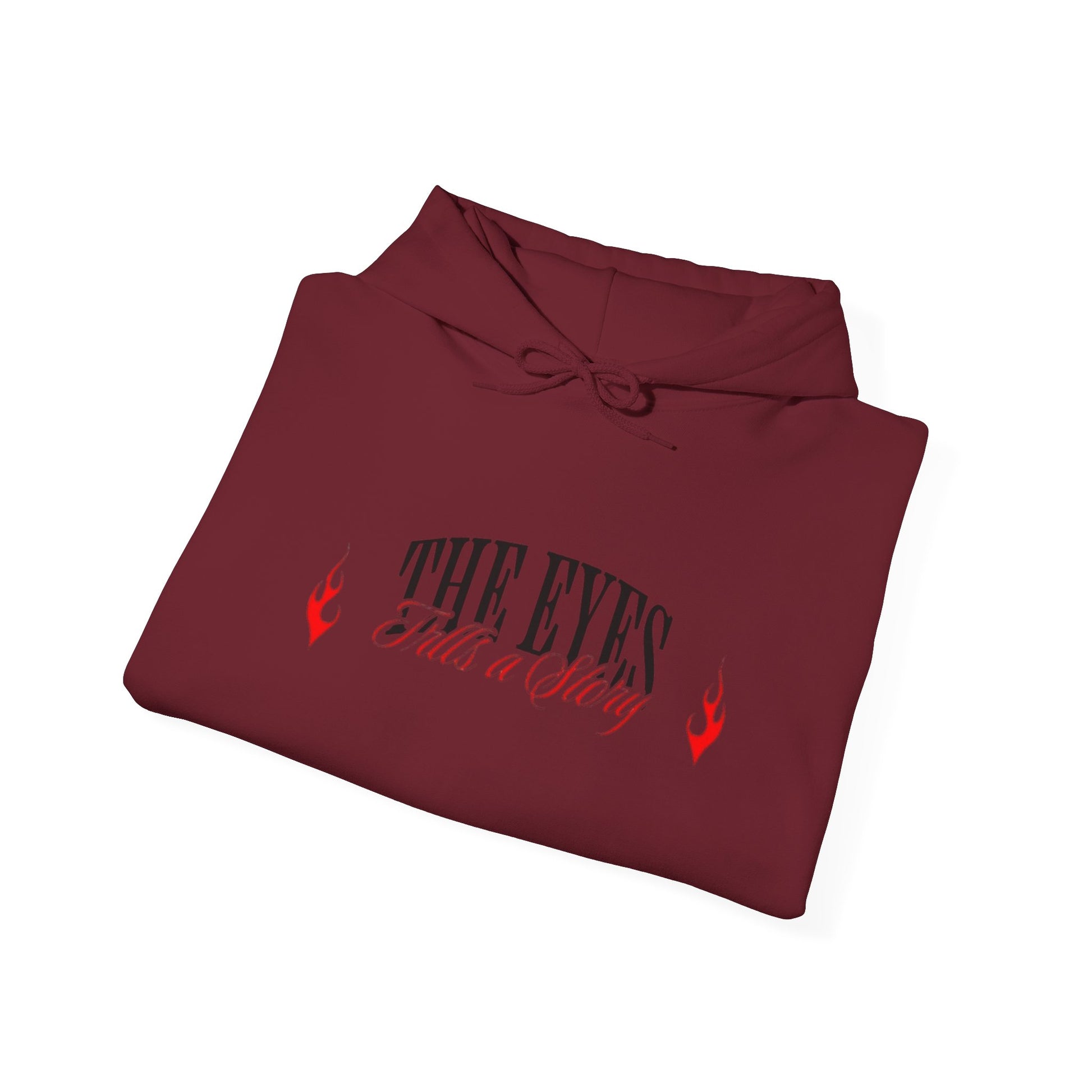 Men Heavy Blend™ Hooded Sweatshirt - 'The Eyes Tell a Story' Design