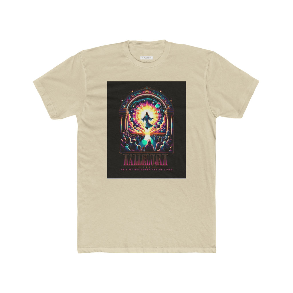 Unisex Cotton Crew Tee - Retro Cosmic Graphic Tee