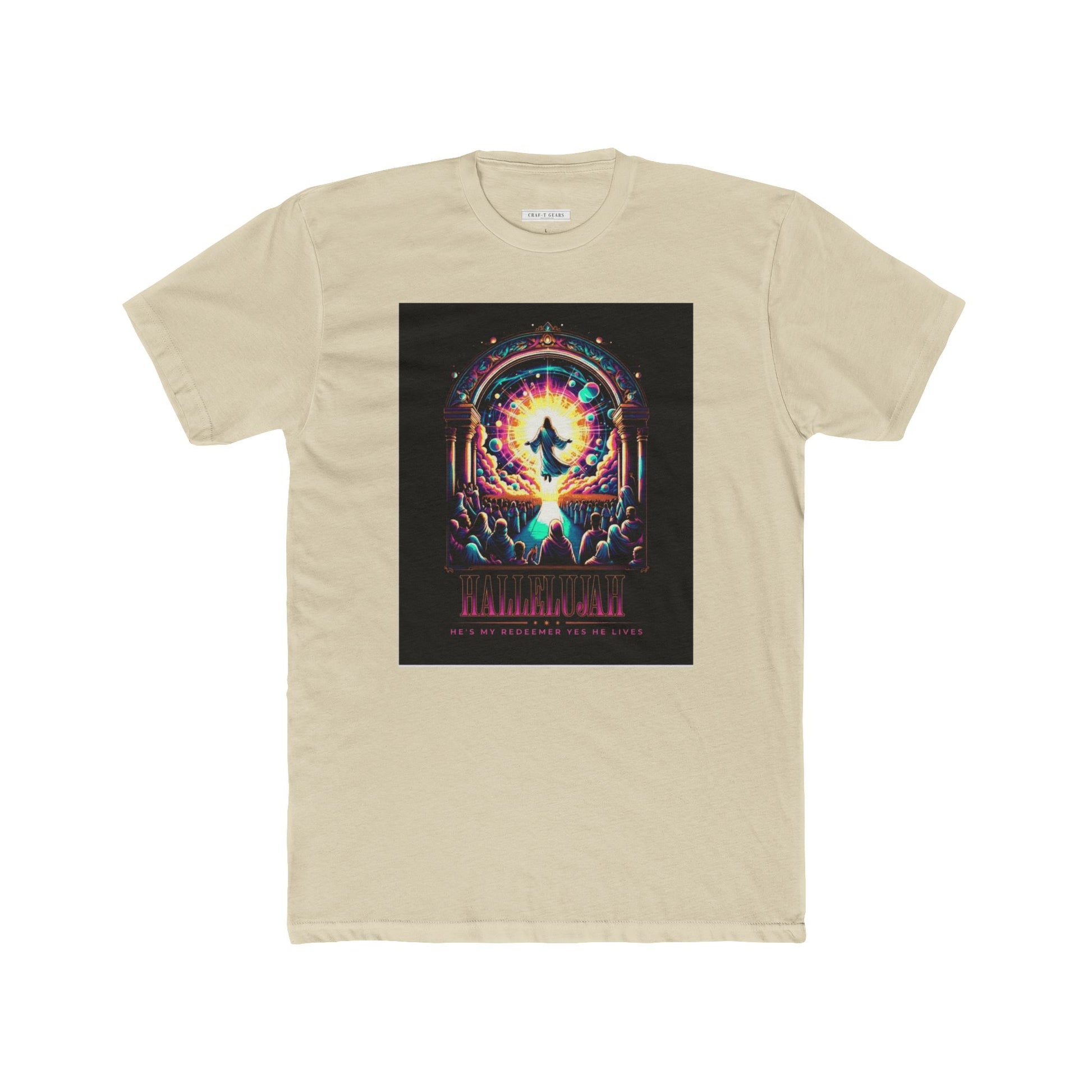 Unisex Cotton Crew Tee - Retro Cosmic Graphic Tee