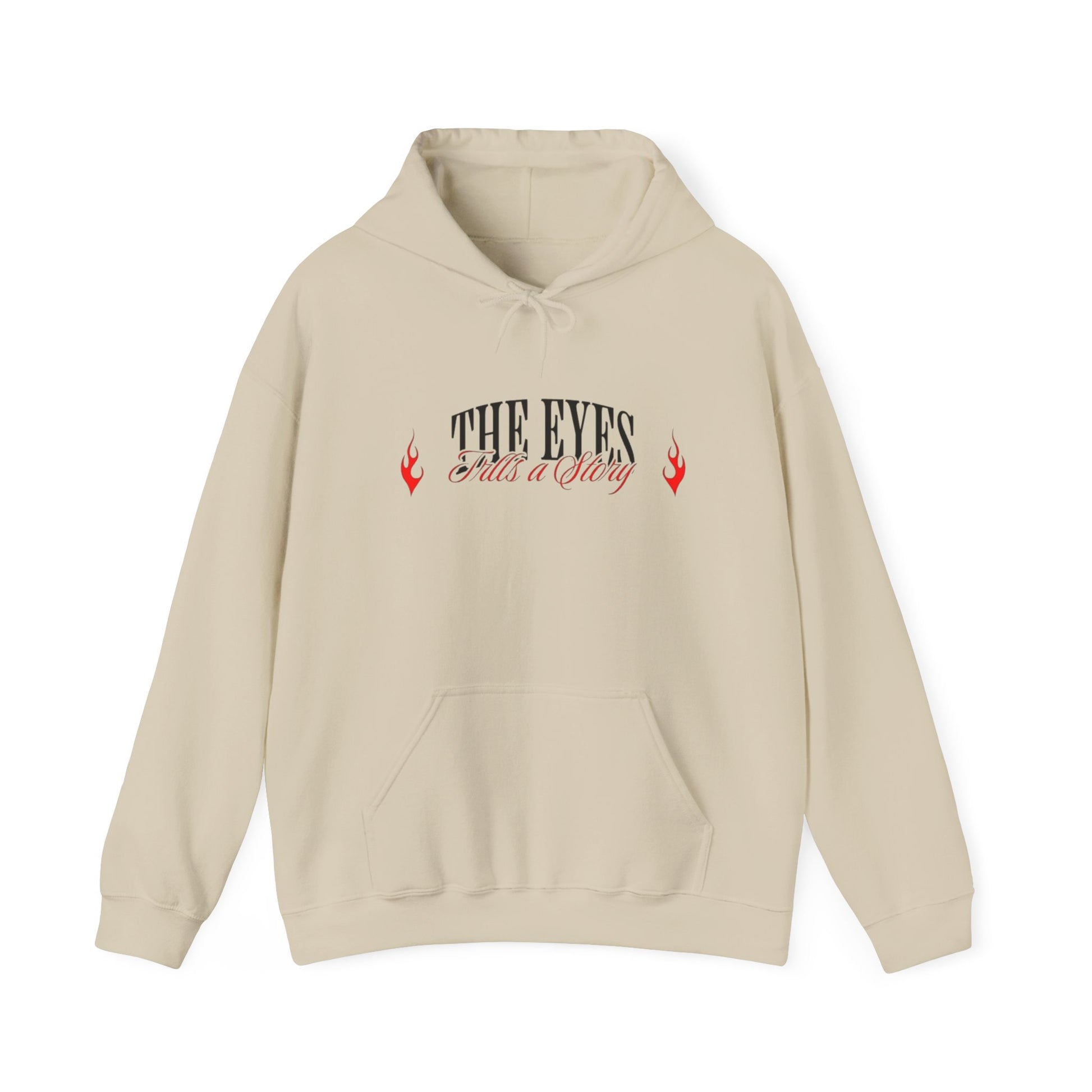 Men Heavy Blend™ Hooded Sweatshirt - 'The Eyes Tell a Story' Design