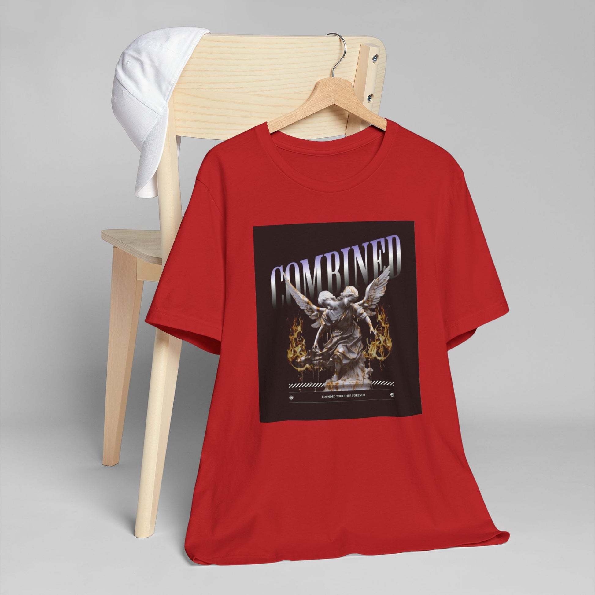 Combined Aesthetic Women Jersey T-Shirt - Graphic Angel Design
