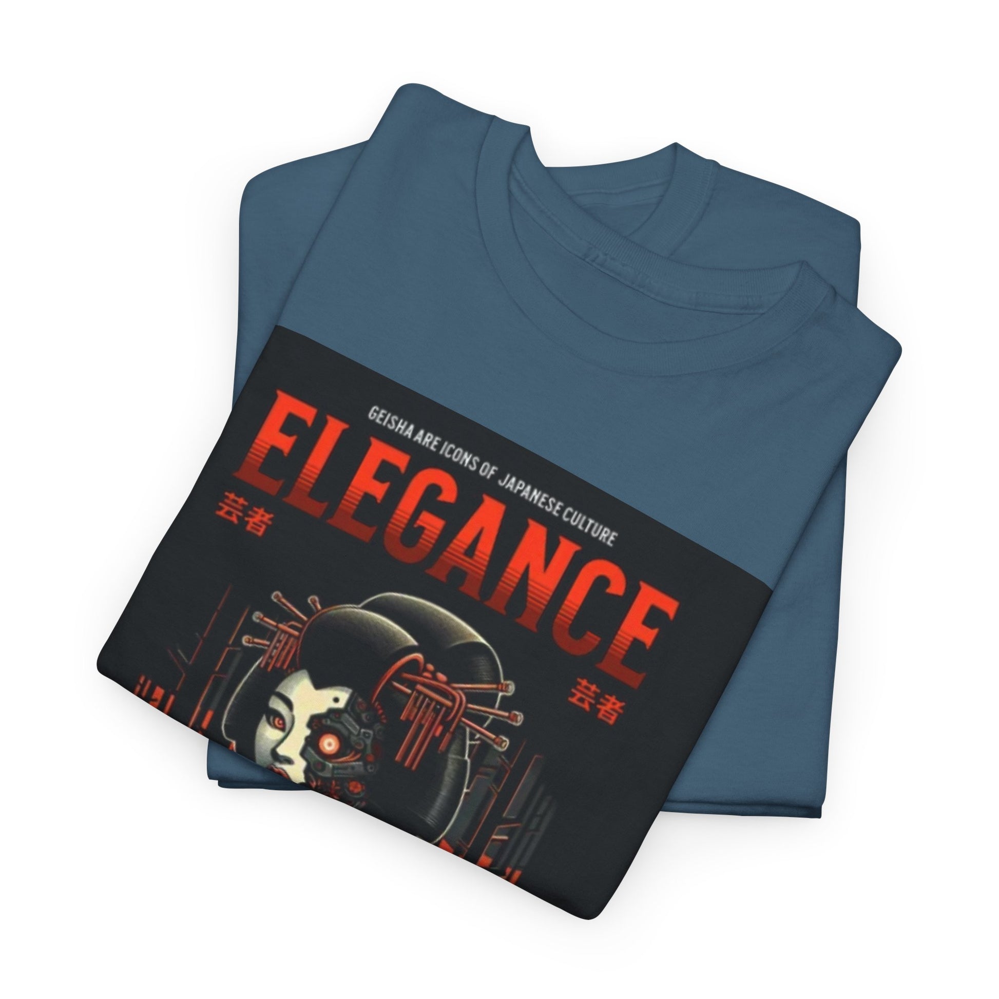 Women Heavy Cotton Tee - Japanese Elegance Graphic Shirt