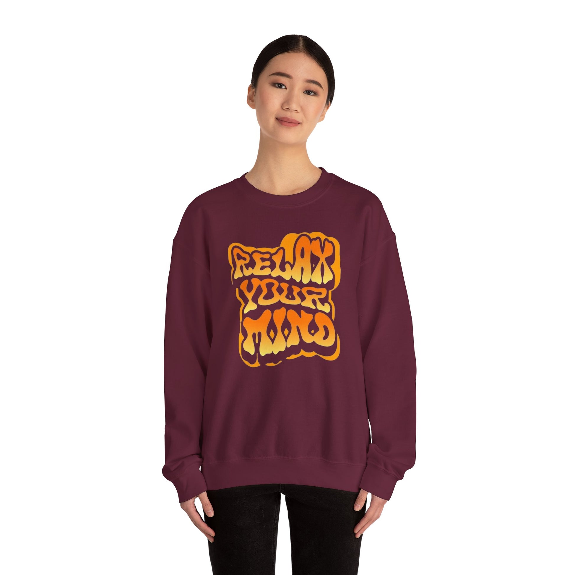 Retro Relax Your Mind Crewneck Sweatshirt | Cozy Unisex Graphic Sweater
