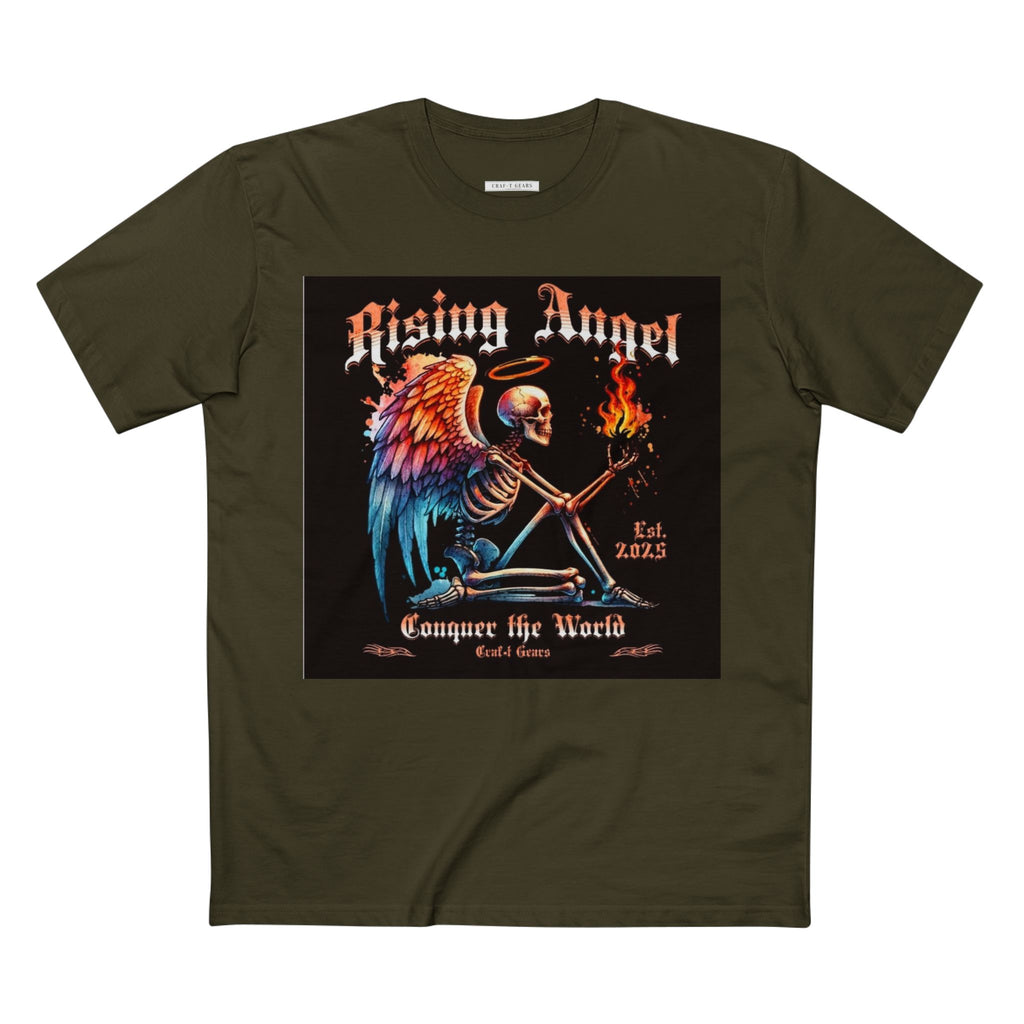 Rising Angel Graphic Tee - Conquer the World T-Shirt for Art & Music Lovers