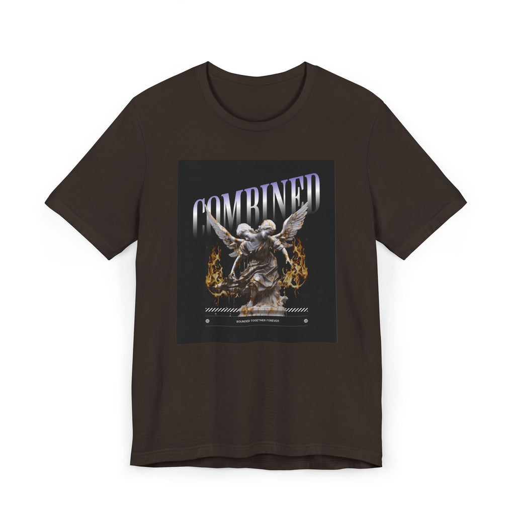 Combined Aesthetic Women Jersey T-Shirt - Graphic Angel Design