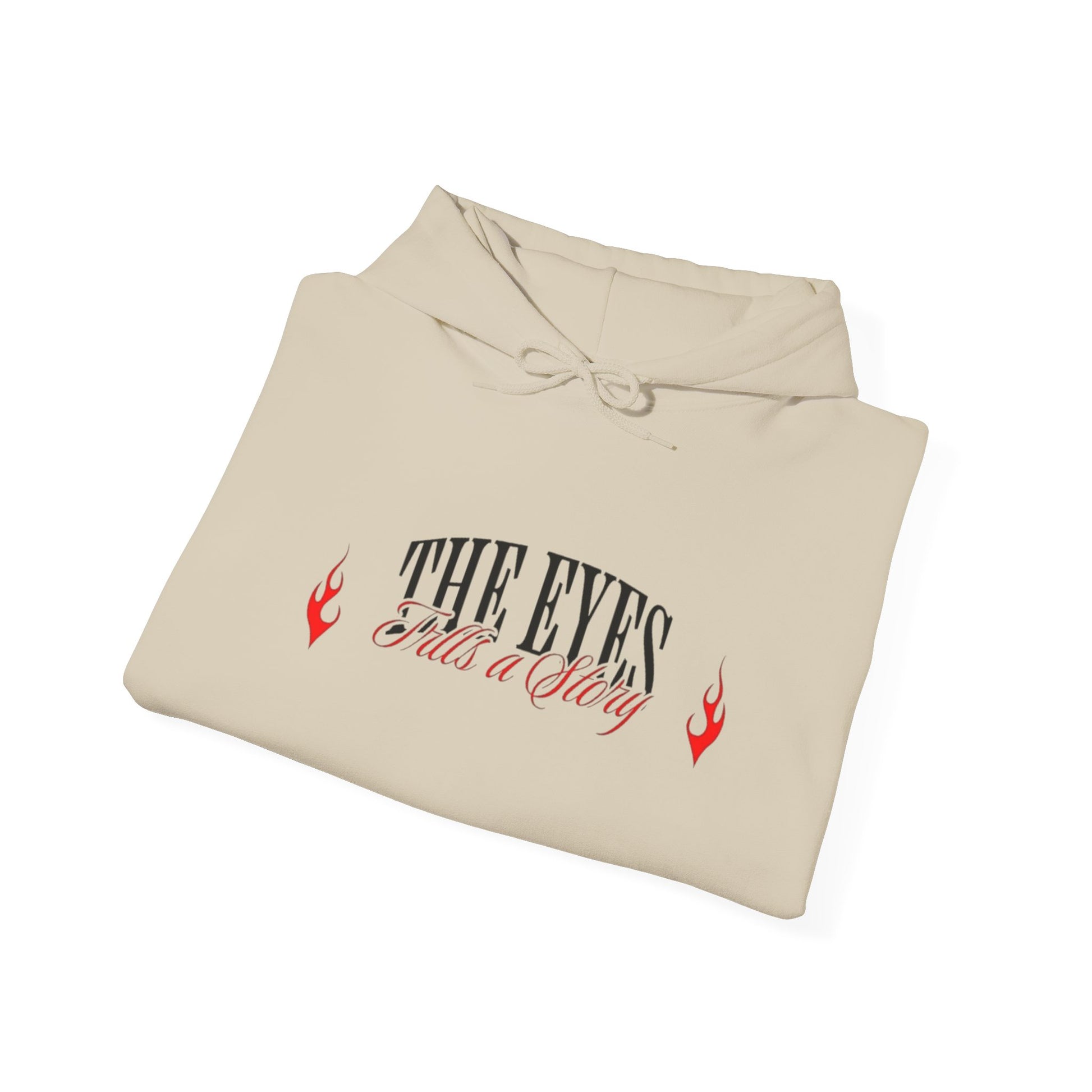 Men Heavy Blend™ Hooded Sweatshirt - 'The Eyes Tell a Story' Design