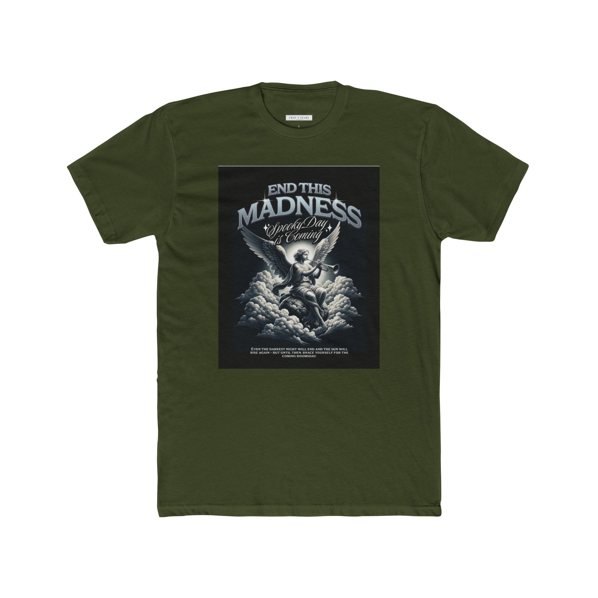 End This Madness Male Cotton Crew Tee - Graphic T-Shirt for Casual Wear