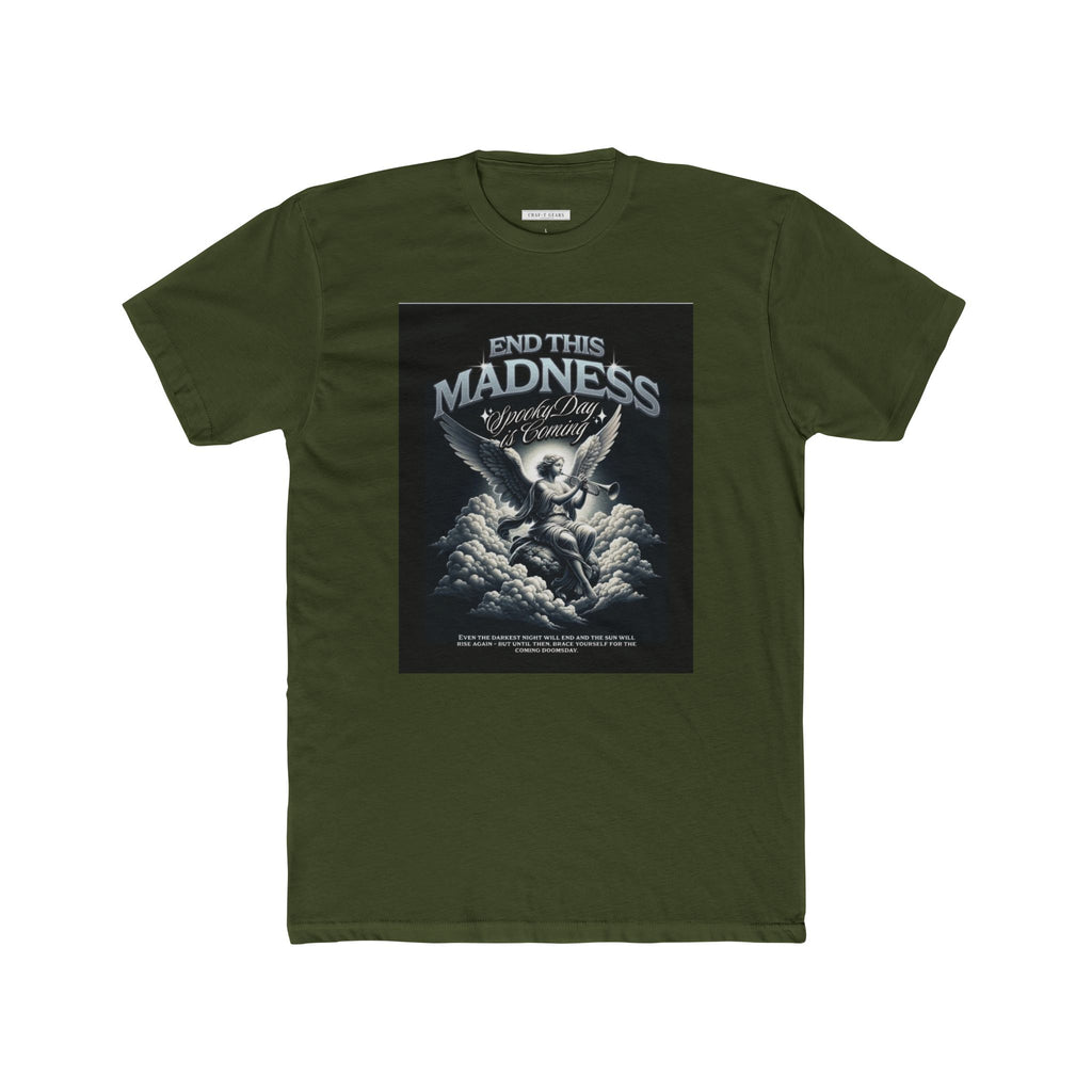 End This Madness Male Cotton Crew Tee - Graphic T-Shirt for Casual Wear
