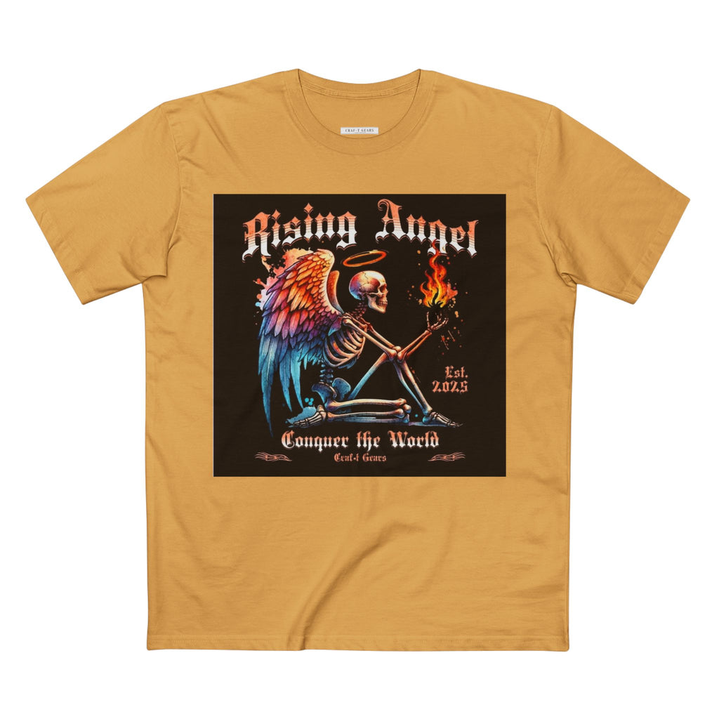 Rising Angel Graphic Tee - Conquer the World T-Shirt for Art & Music Lovers