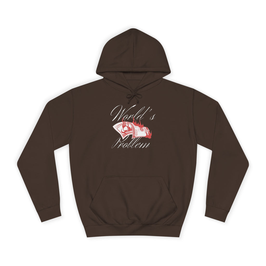 Men's Money Hoodie - "World's Problem" Graphic Sweatshirt for Students
