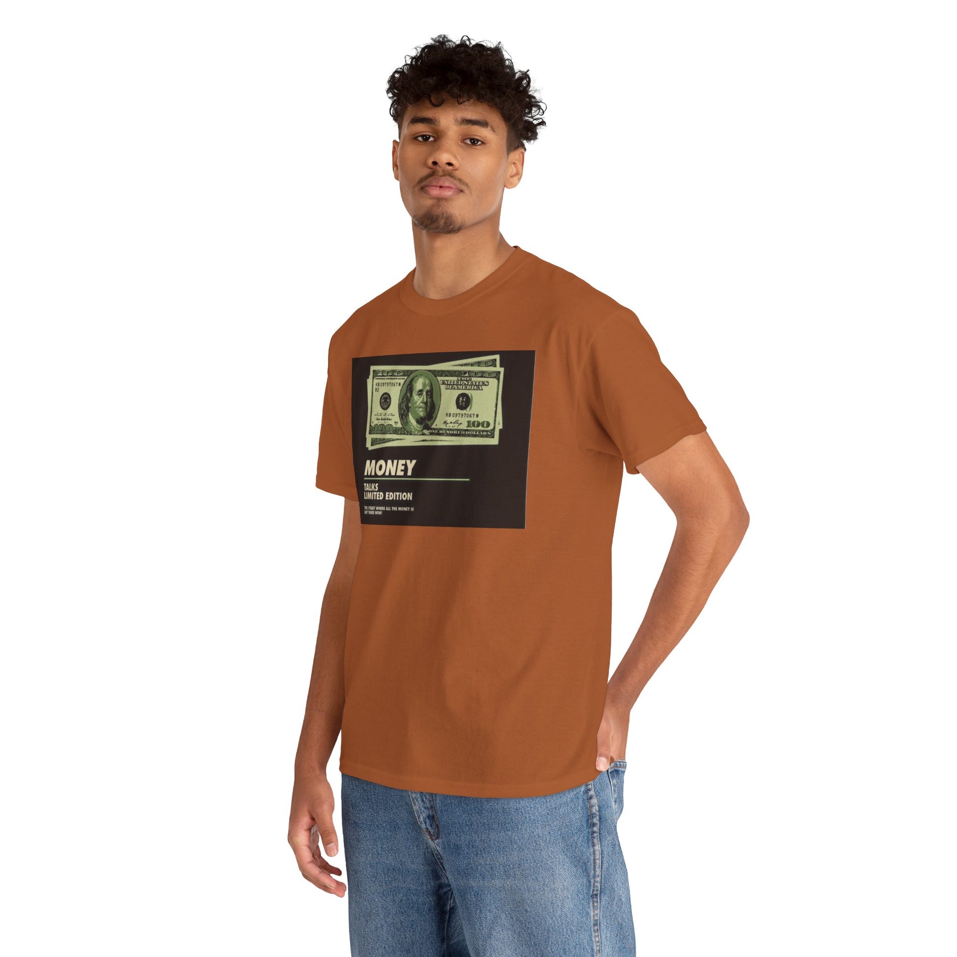 Limited Edition Money Graphic Male Heavy Cotton Tee