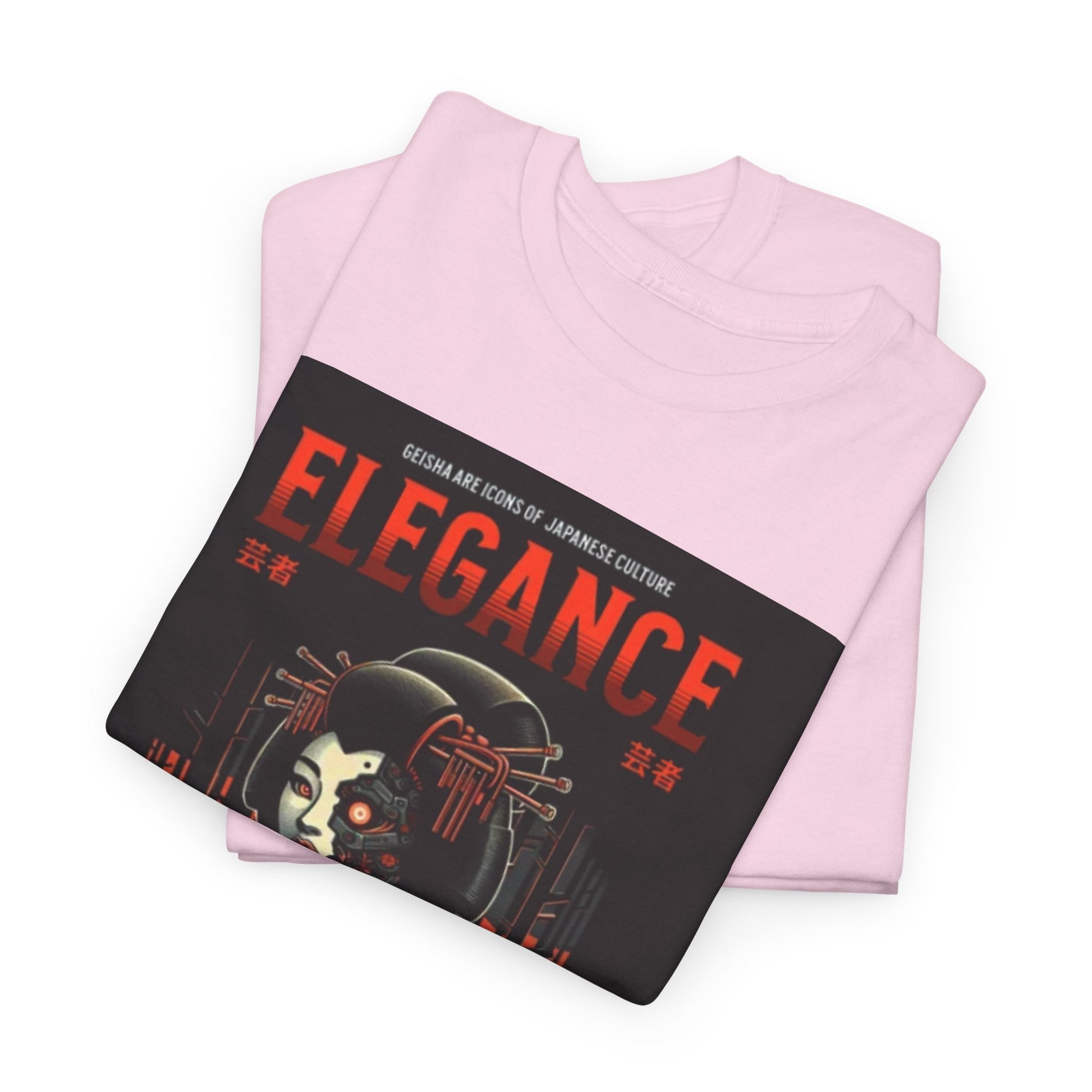 Women Heavy Cotton Tee - Japanese Elegance Graphic Shirt