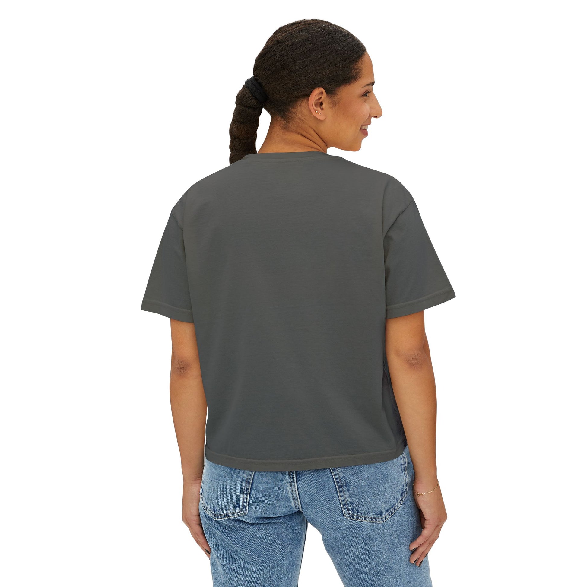 Graphic Boxy Tee - 'Grew On 2000s Era' Vintage Style Women's Top