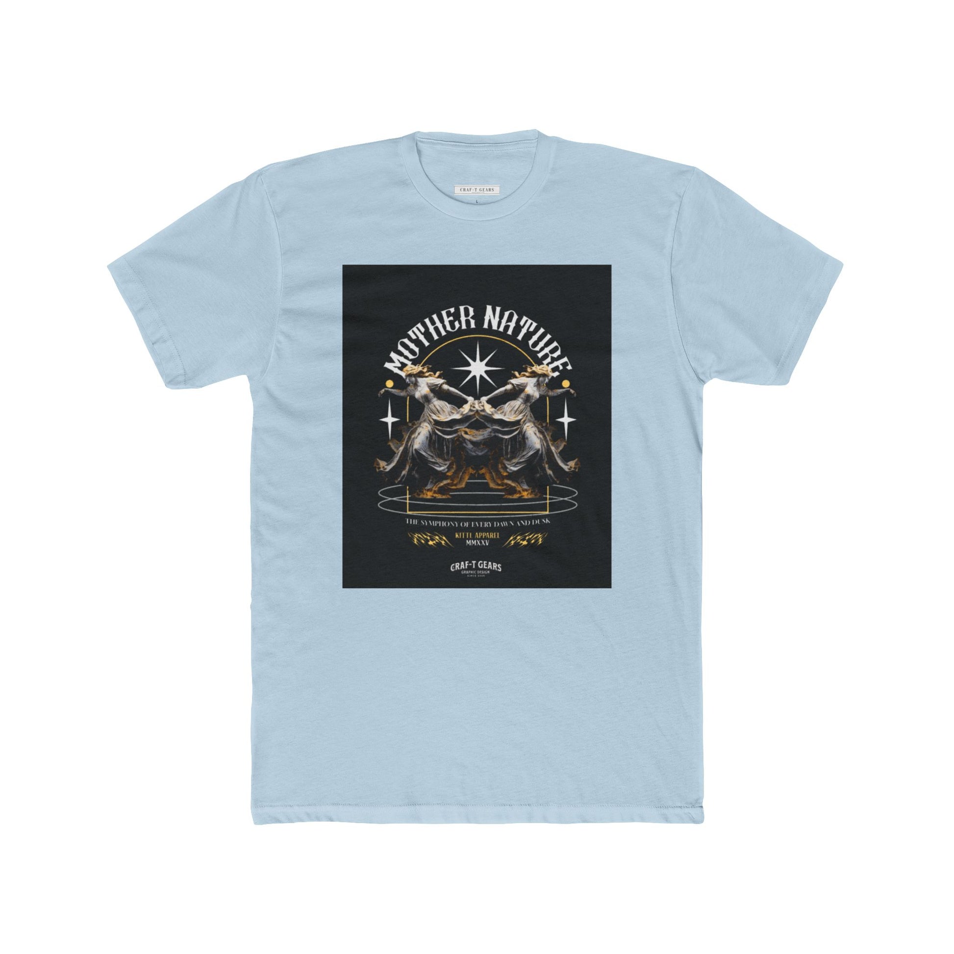 Nature-Inspired Women Cotton Crew Tee - Mother Nature Design