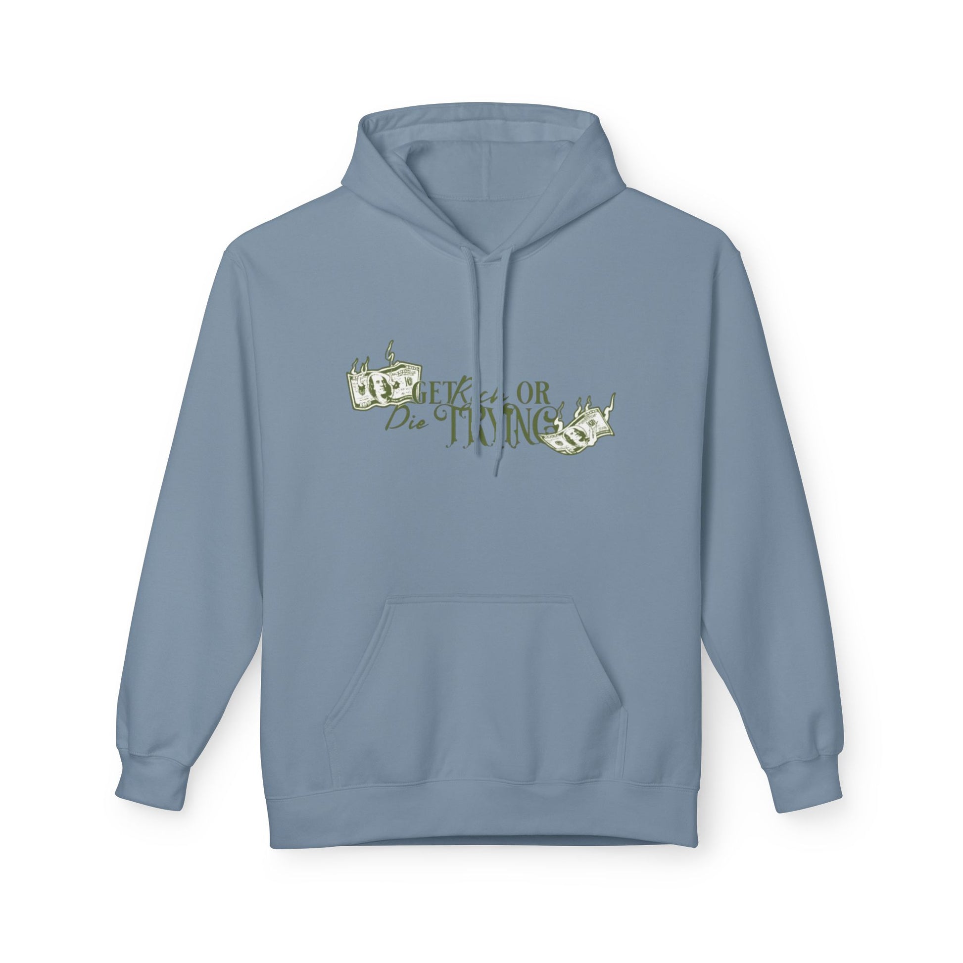Get Rich or Die Trying Hoodie - Men's Midweight, Trendy & Comfortable
