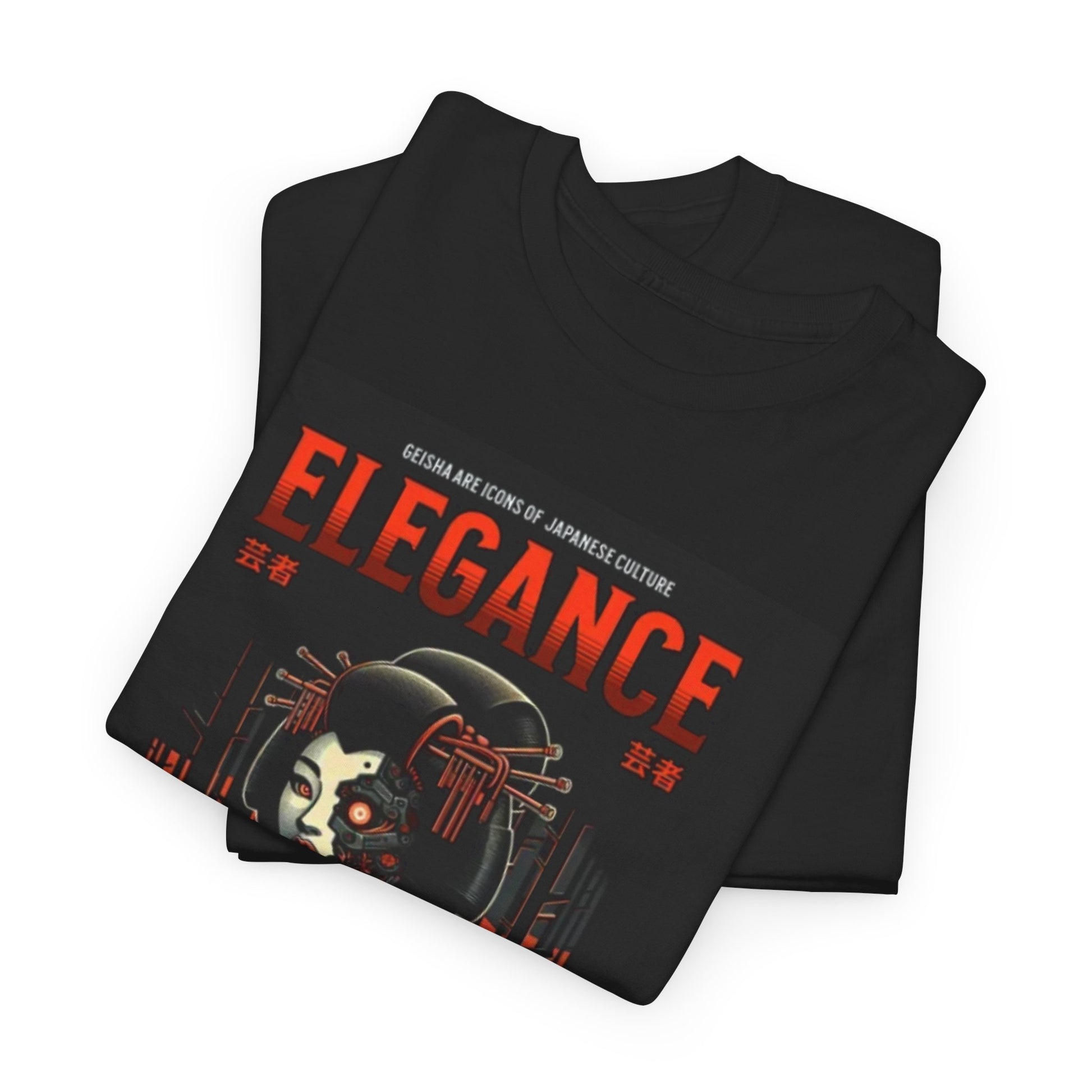 Women Heavy Cotton Tee - Japanese Elegance Graphic Shirt