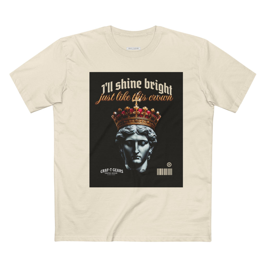 Male Crown Graphic Tee - "I'll Shine Bright Just Like This Crown"