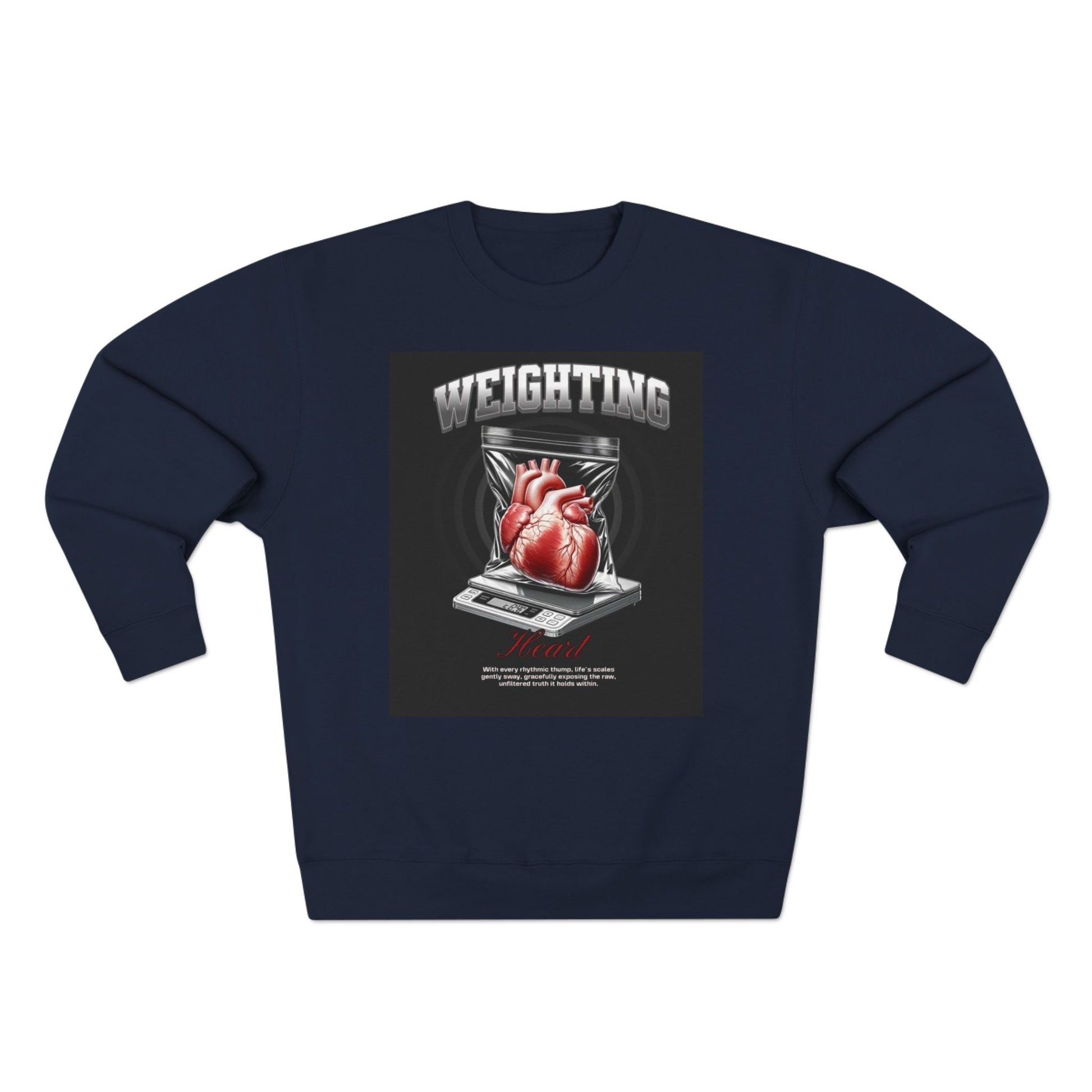 Weighting Heart Unisex Crewneck Sweatshirt - Perfect for Fitness Lovers