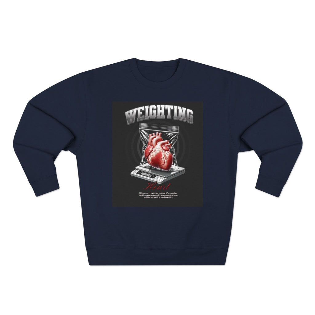 Weighting Heart Unisex Crewneck Sweatshirt - Perfect for Fitness Lovers