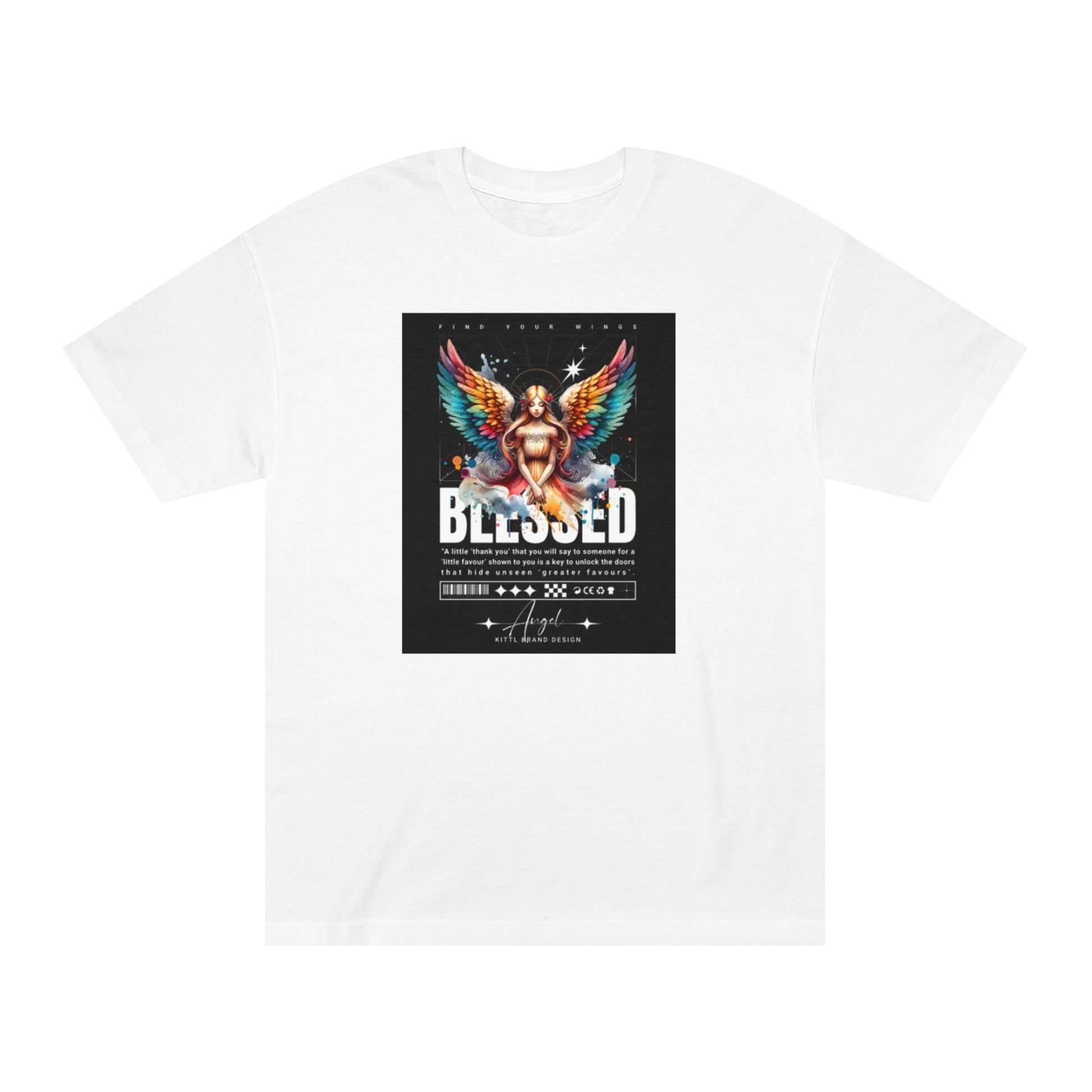 Blessed Women's Classic Tee - Colorful Angel Design for Inspiration and Faith