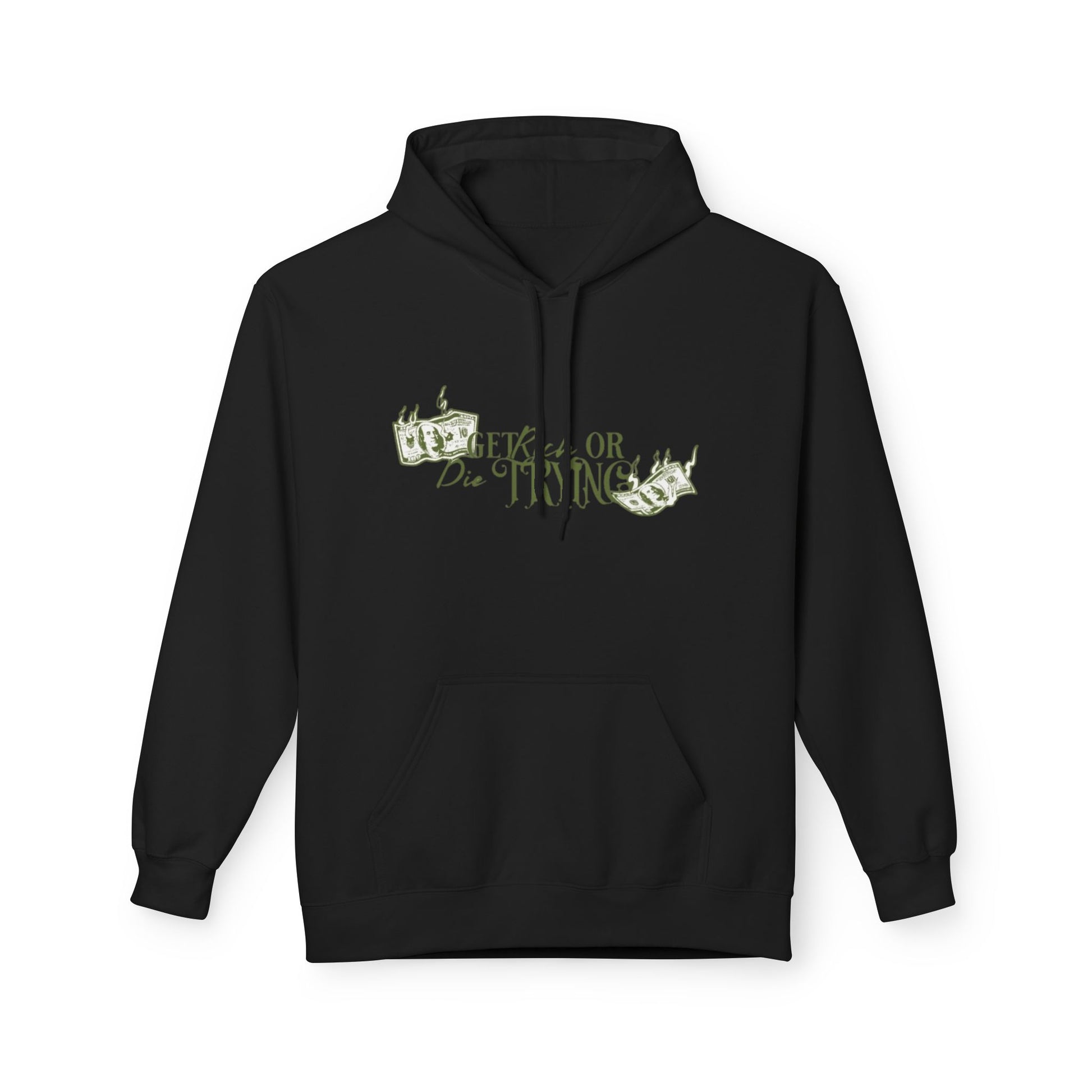 Get Rich or Die Trying Hoodie - Men's Midweight, Trendy & Comfortable