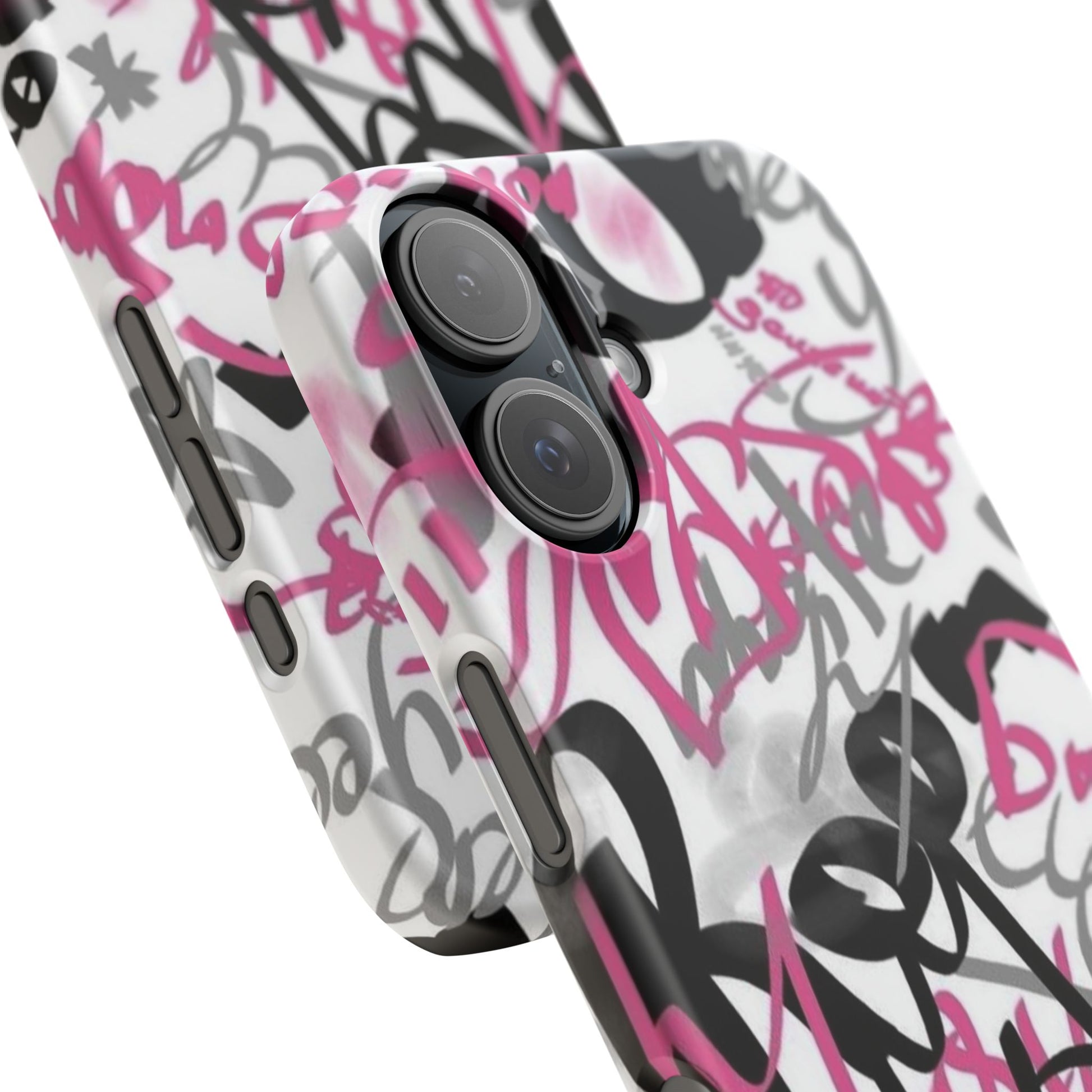Trendy Graffiti Snap Cases for iPhone - Stylish Protection with Vibrant Art