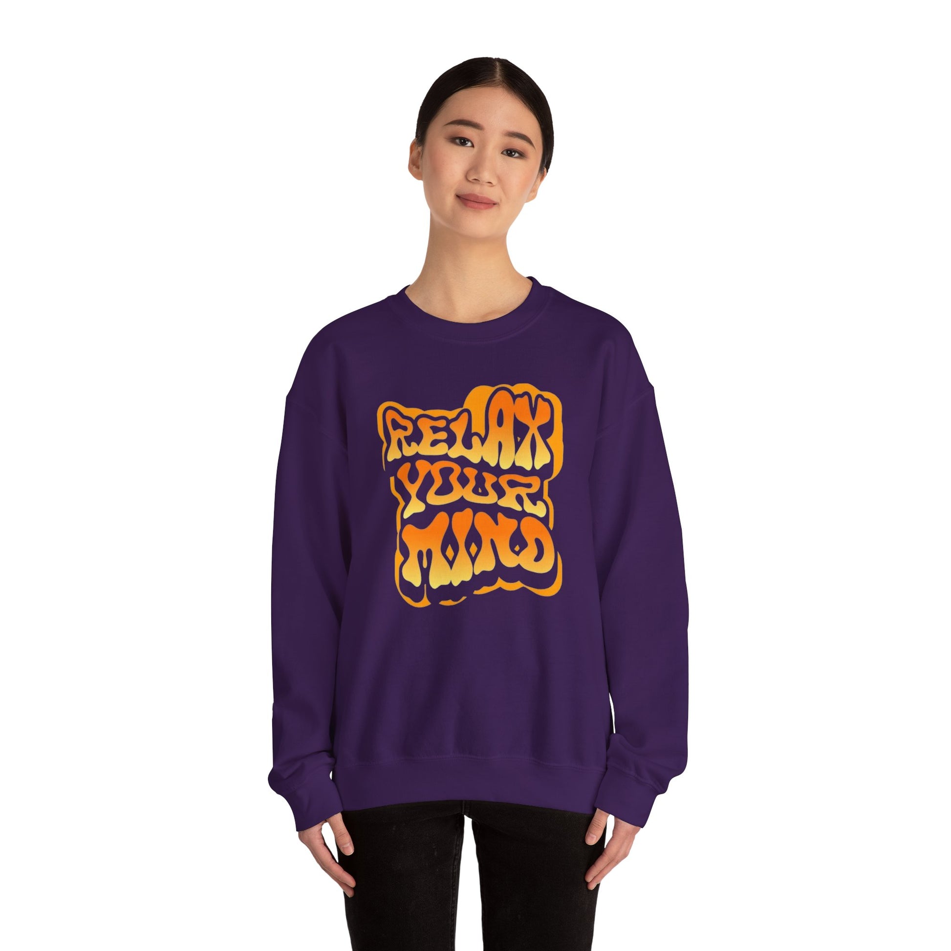 Retro Relax Your Mind Crewneck Sweatshirt | Cozy Unisex Graphic Sweater
