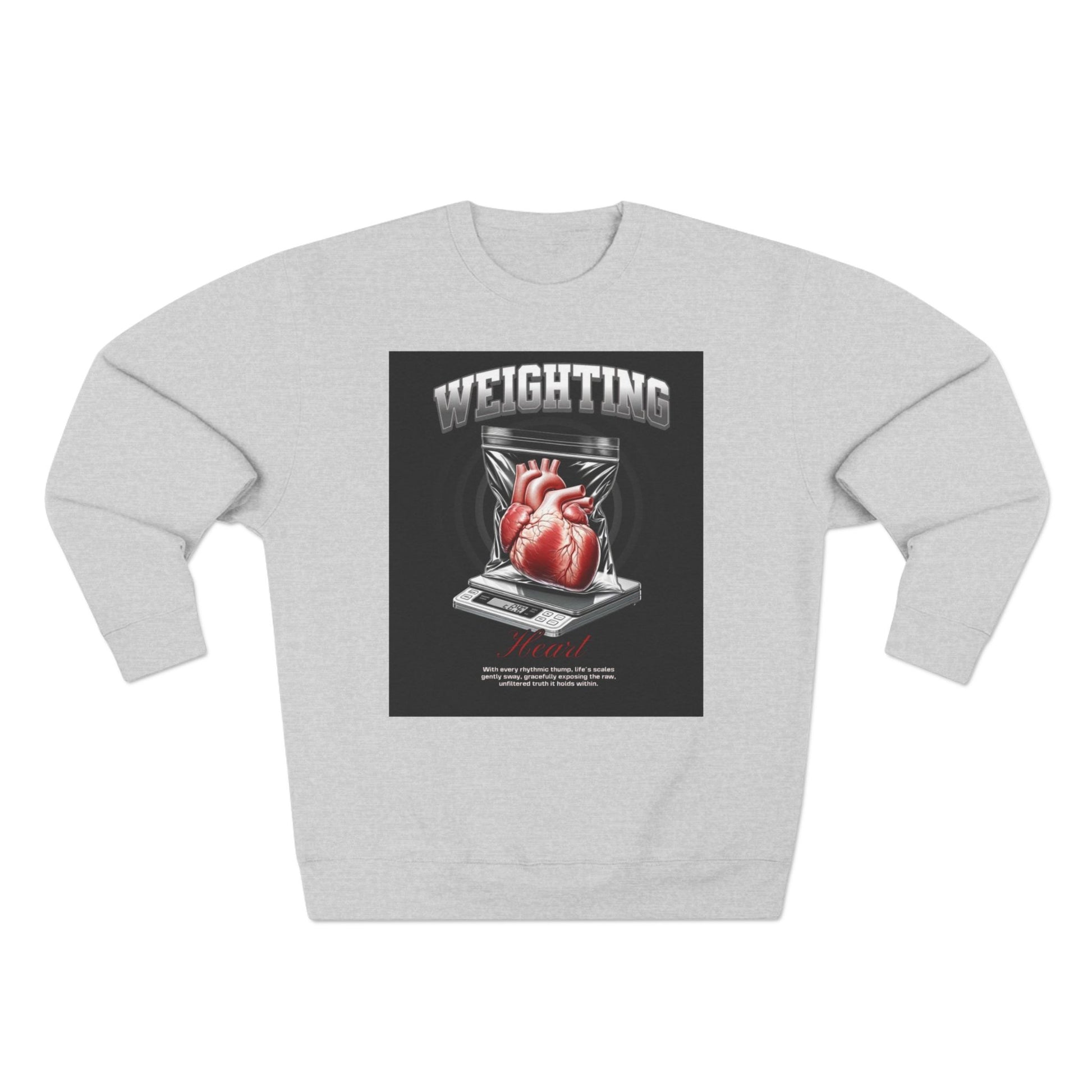 Weighting Heart Unisex Crewneck Sweatshirt - Perfect for Fitness Lovers