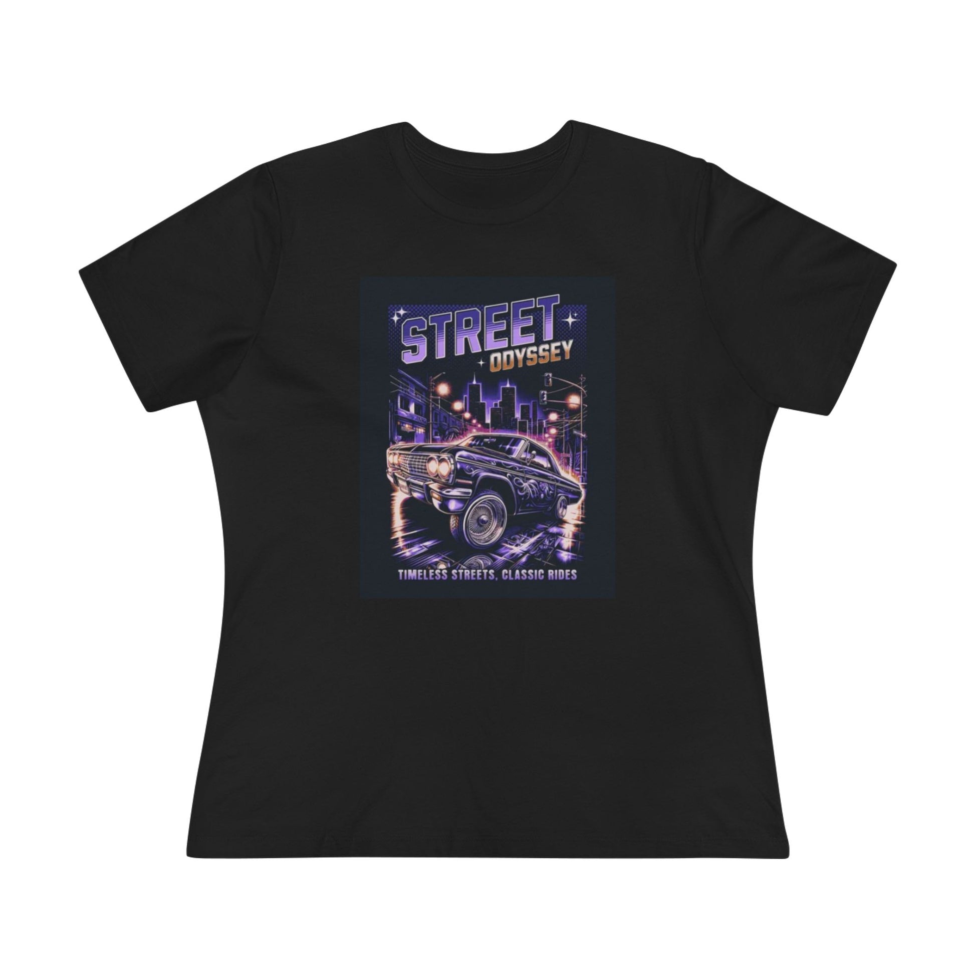 Street Odyssey Women's Graphic Tee - Vintage Car Design