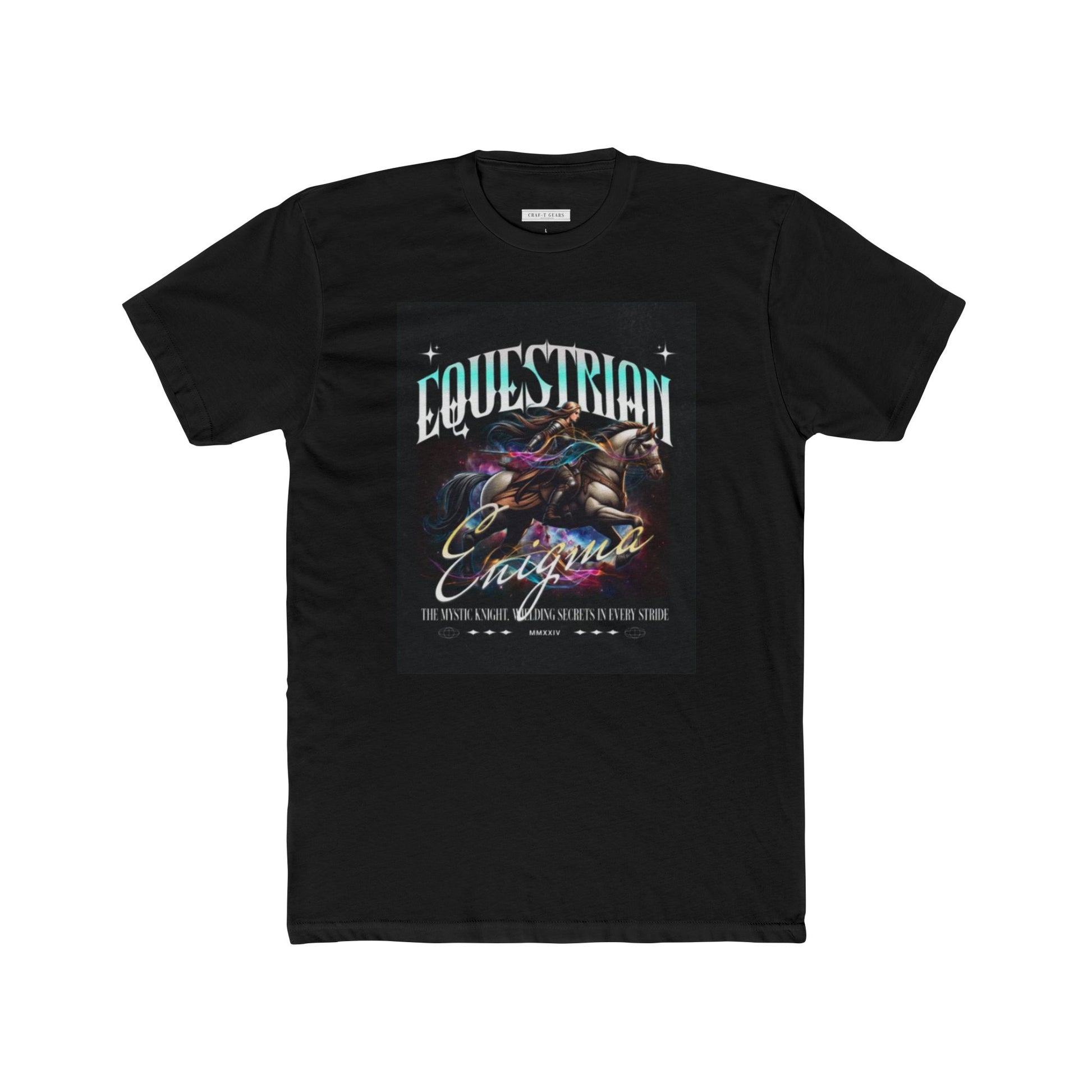 Equestrian Art Women Cotton Crew Tee - Perfect for Horse Lovers