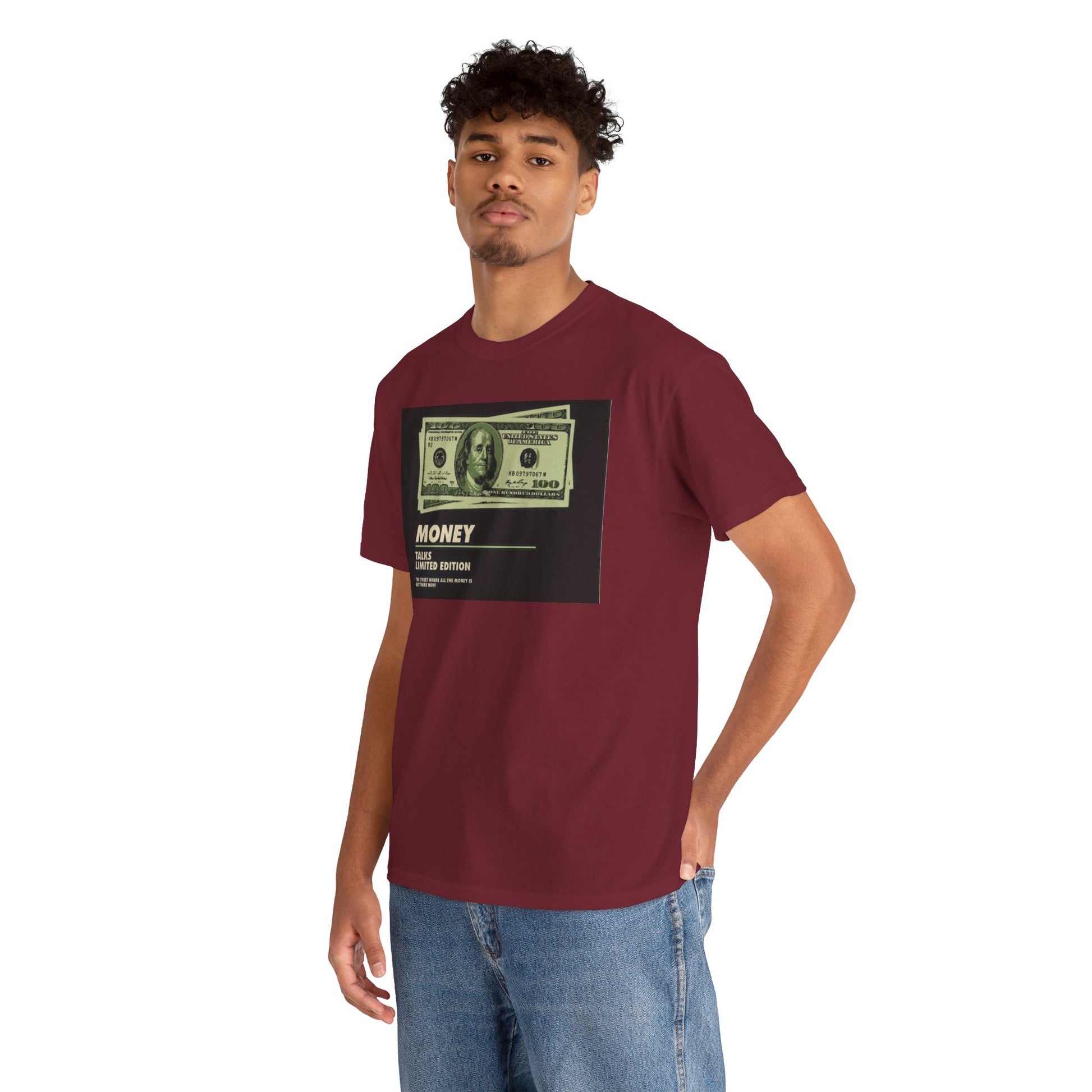 Limited Edition Money Graphic Male Heavy Cotton Tee