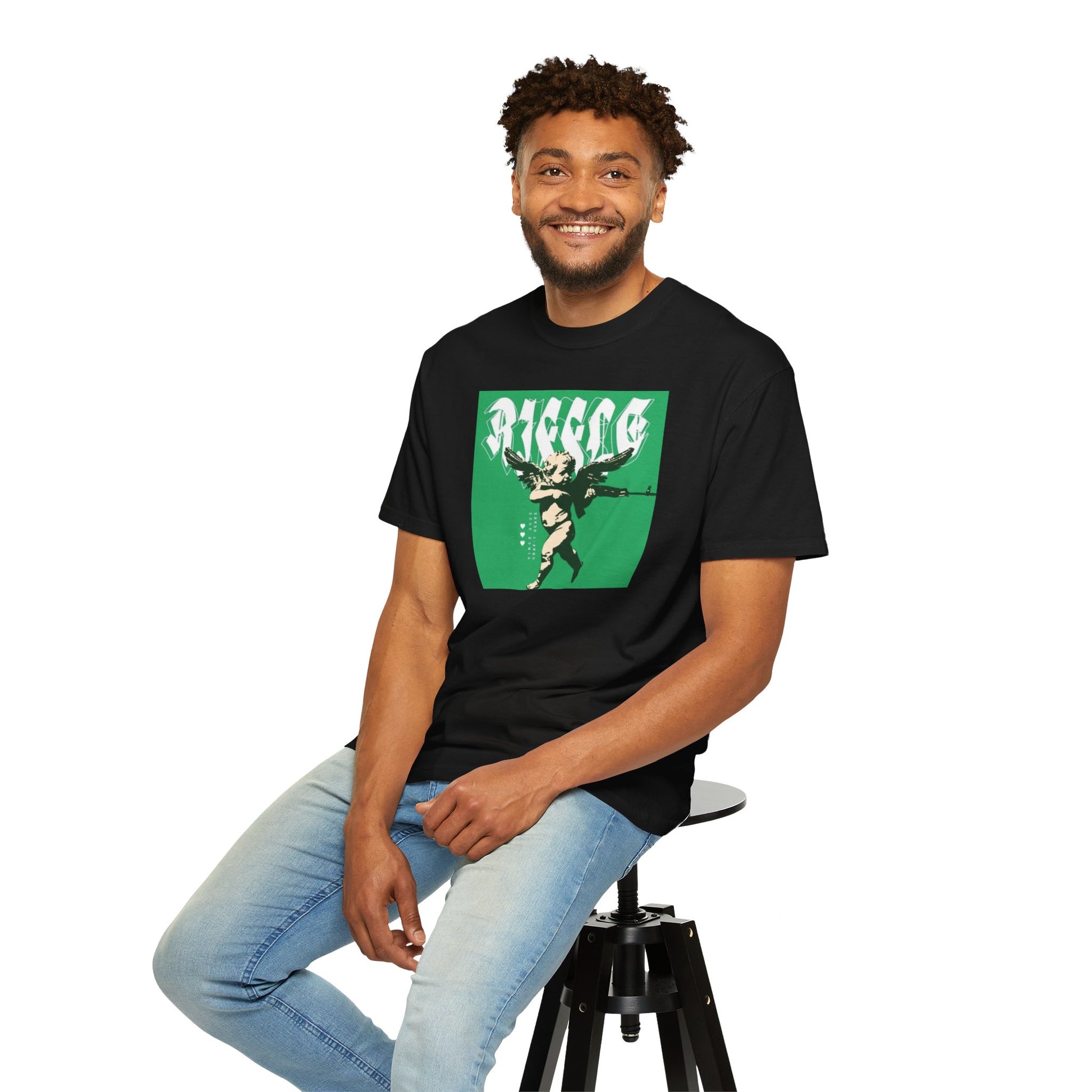 Male Outting Riffle T-Shirt - Vintage Style Graphic Tee with Bold Design