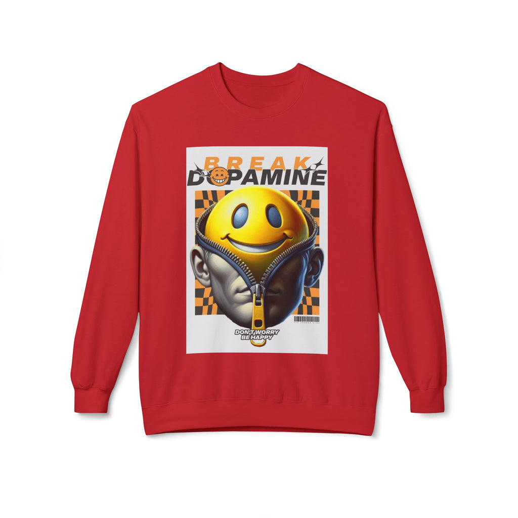 Break Dopamine Graphic Crewneck Sweatshirt - Unisex Midweight Fleece