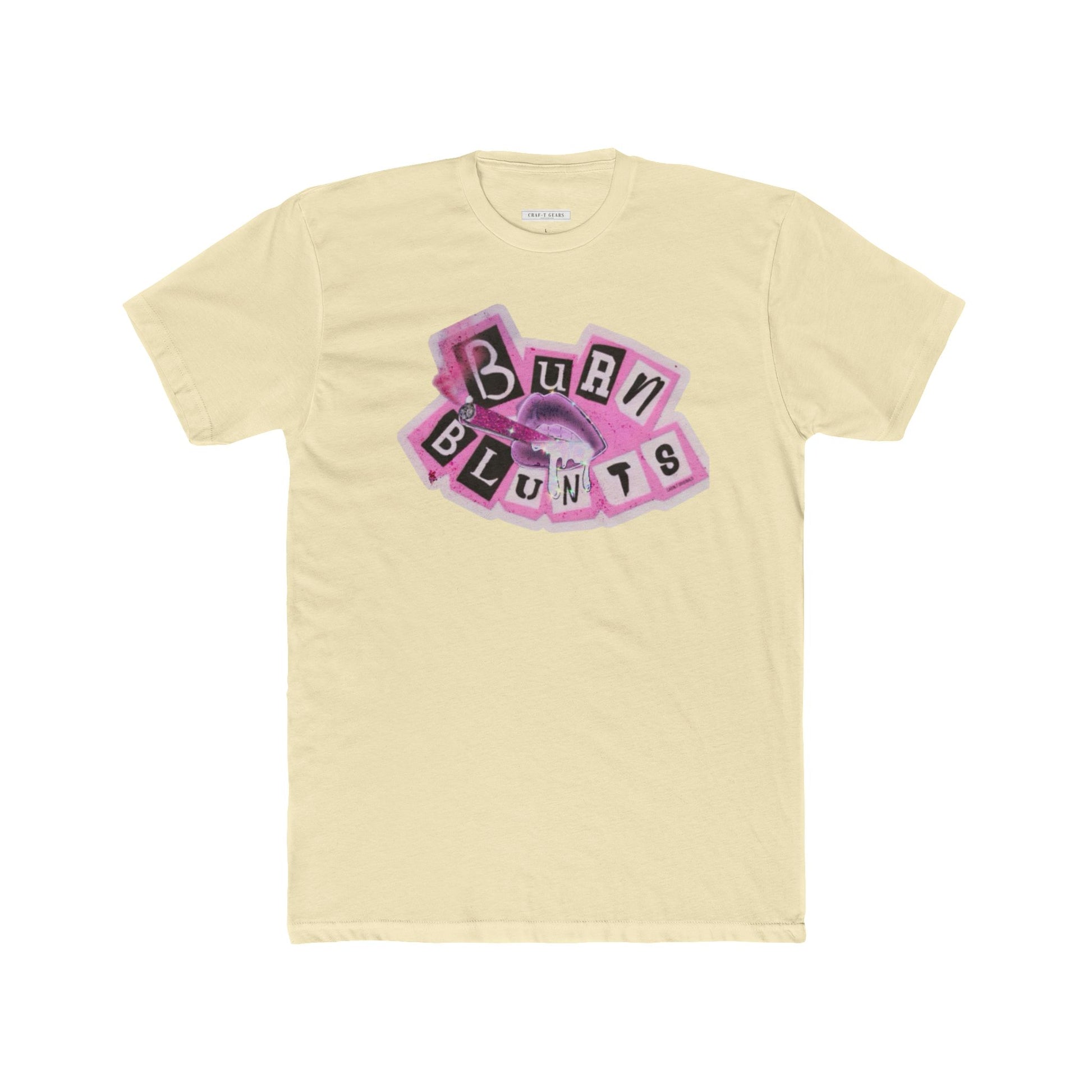 Trendy Women's Cotton Crew Tee - "Burn Blunts" Graphic, Casual Wear, Gift for Smokers, Hip Hop Style, Streetwear Essentials