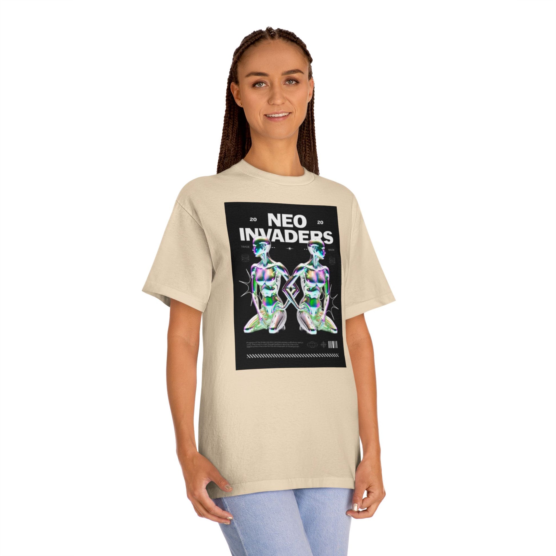 Women Classic Tee - Neo Invaders Graphic Tee - Trendy and Bold Streetwear