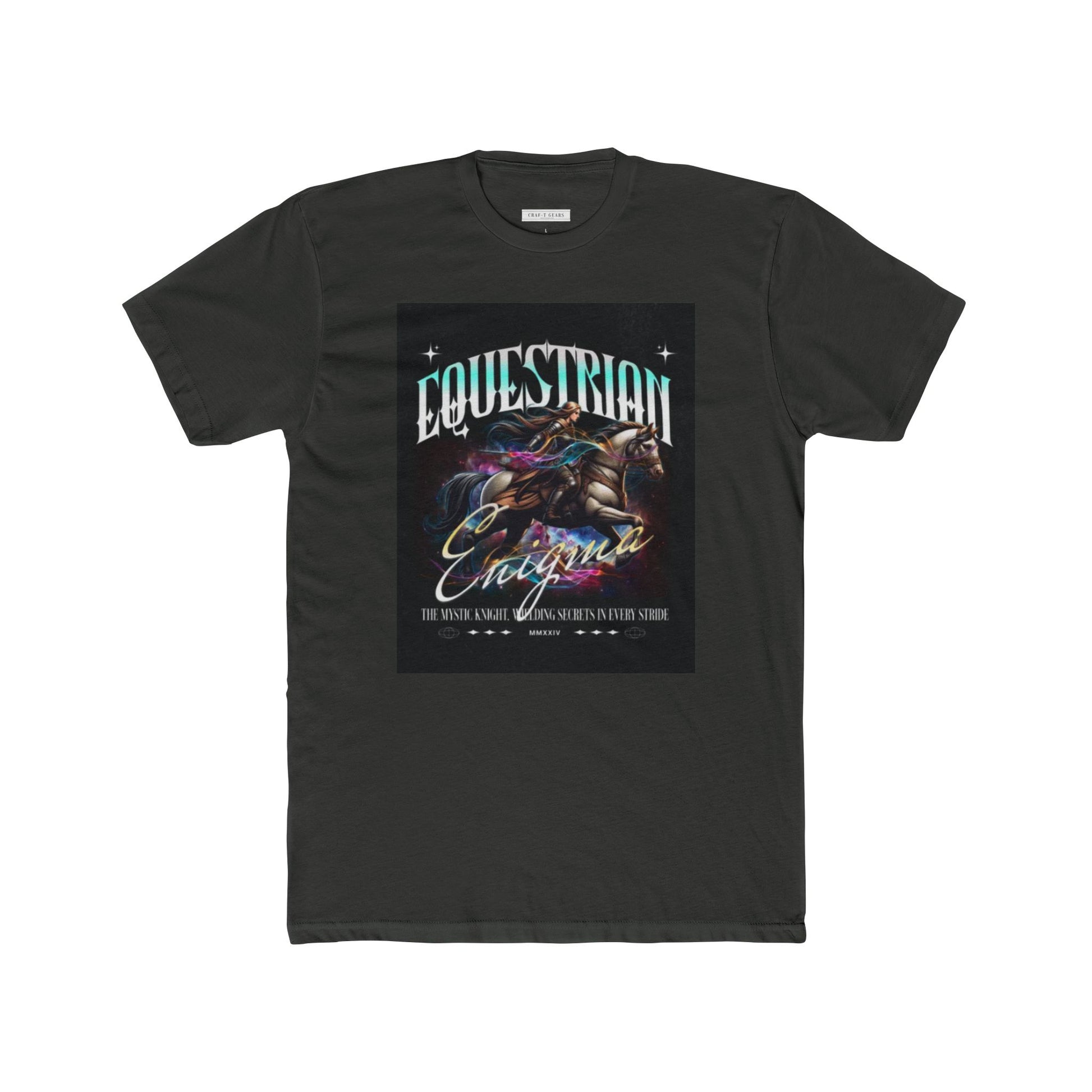 Equestrian Art Women Cotton Crew Tee - Perfect for Horse Lovers
