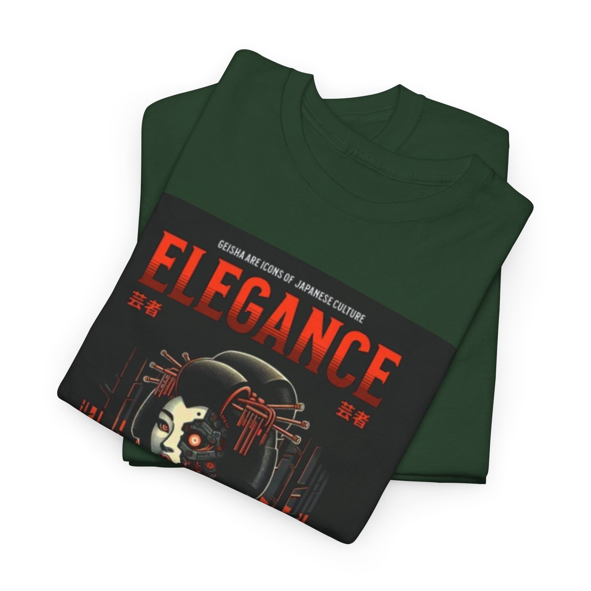 Women Heavy Cotton Tee - Japanese Elegance Graphic Shirt