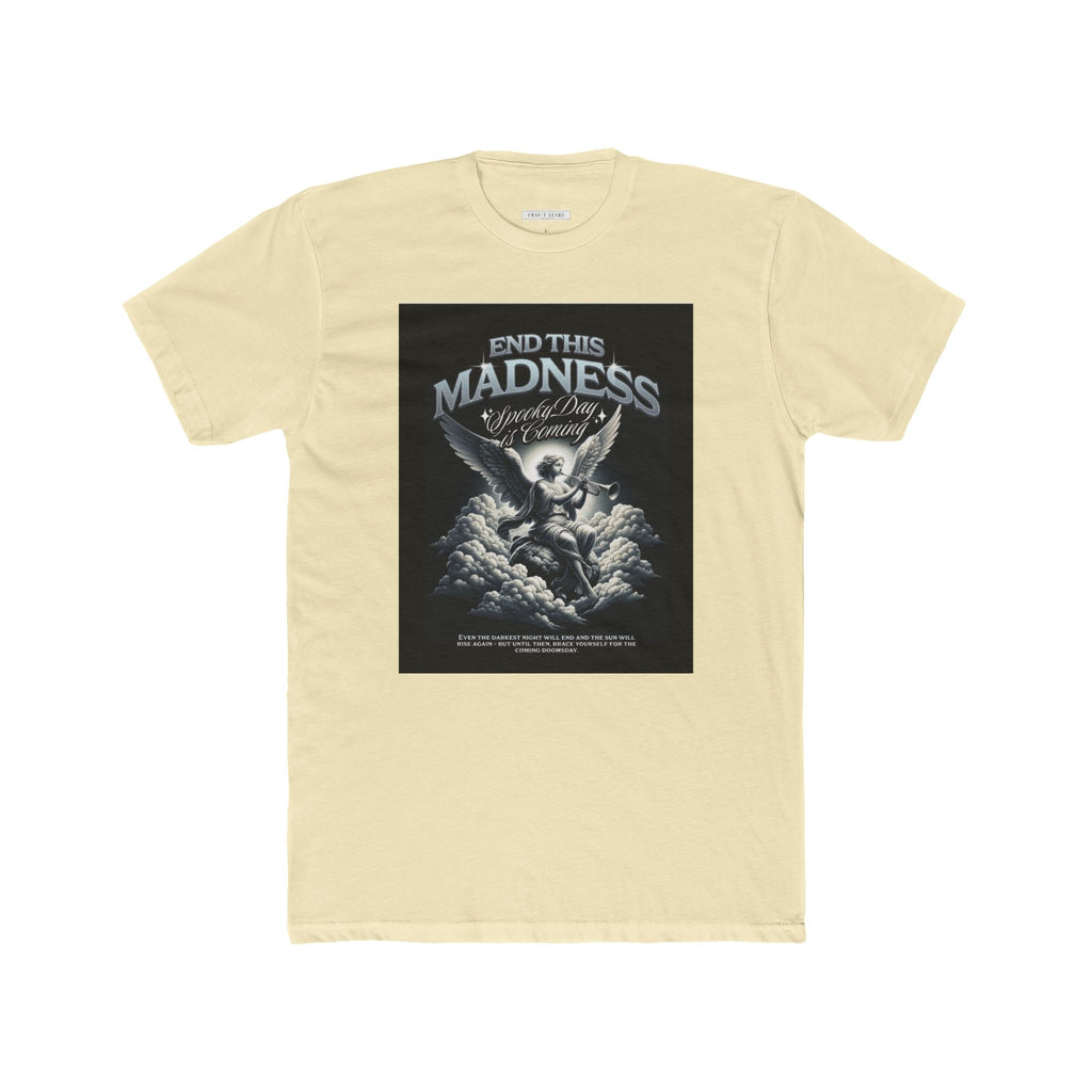 End This Madness Male Cotton Crew Tee - Graphic T-Shirt for Casual Wear