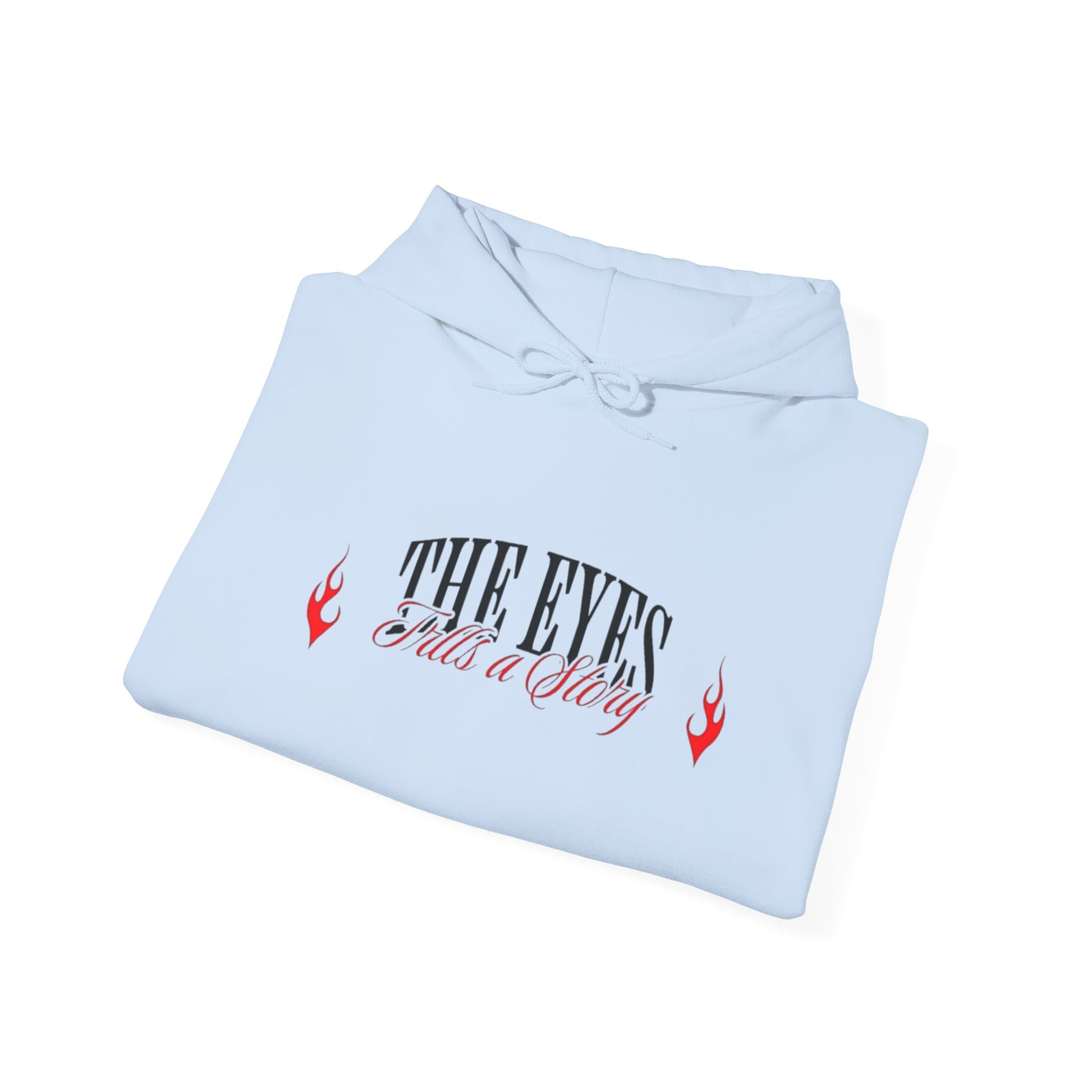 Men Heavy Blend™ Hooded Sweatshirt - 'The Eyes Tell a Story' Design