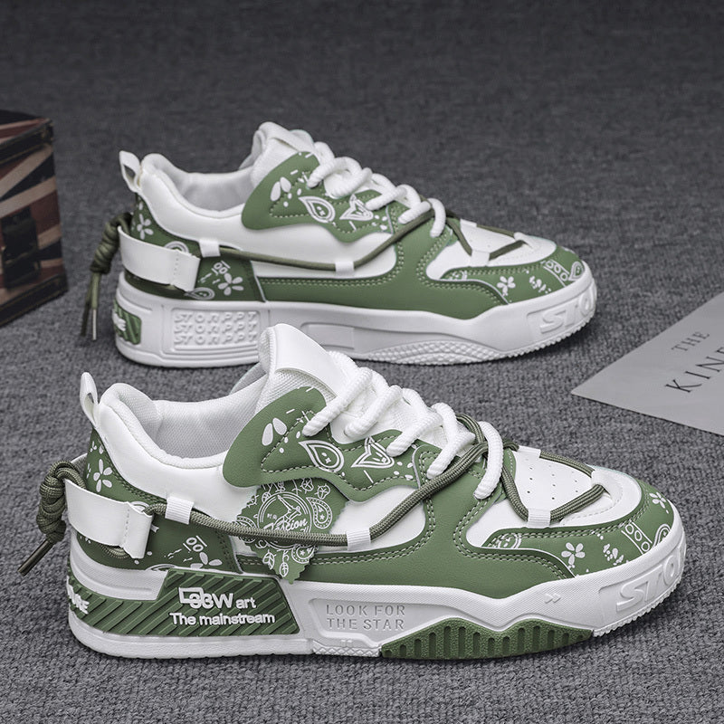 [Fashion Joker, Skateboard Shoes] Men's Outdoor Skateboard Shoes - Soft Bottom Comfortable and Breathable Low-Cut Platform Design, Suitable for Spring/Autumn, Outdoor Walking